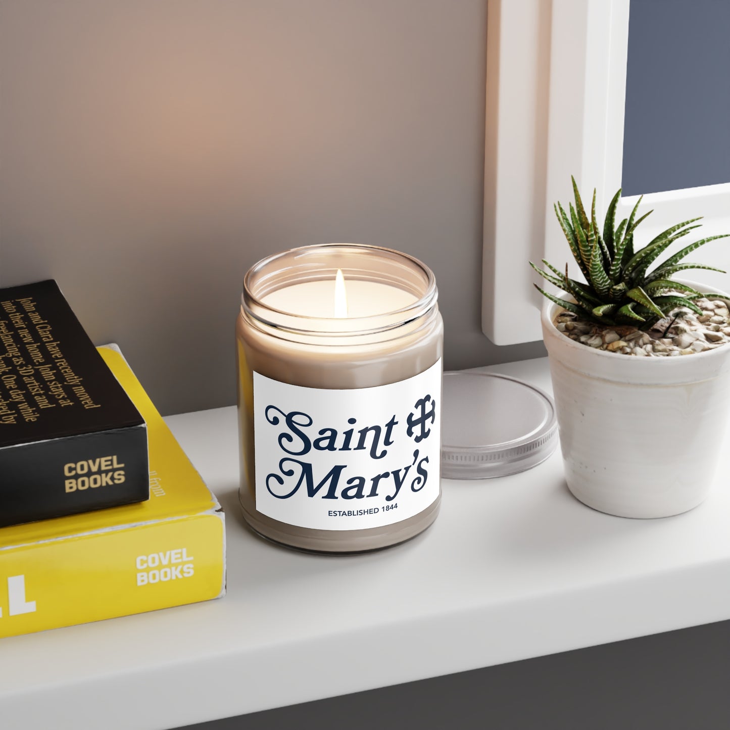 Saint Mary's College Candle | Better in Blue Co. | French Cross | 1844