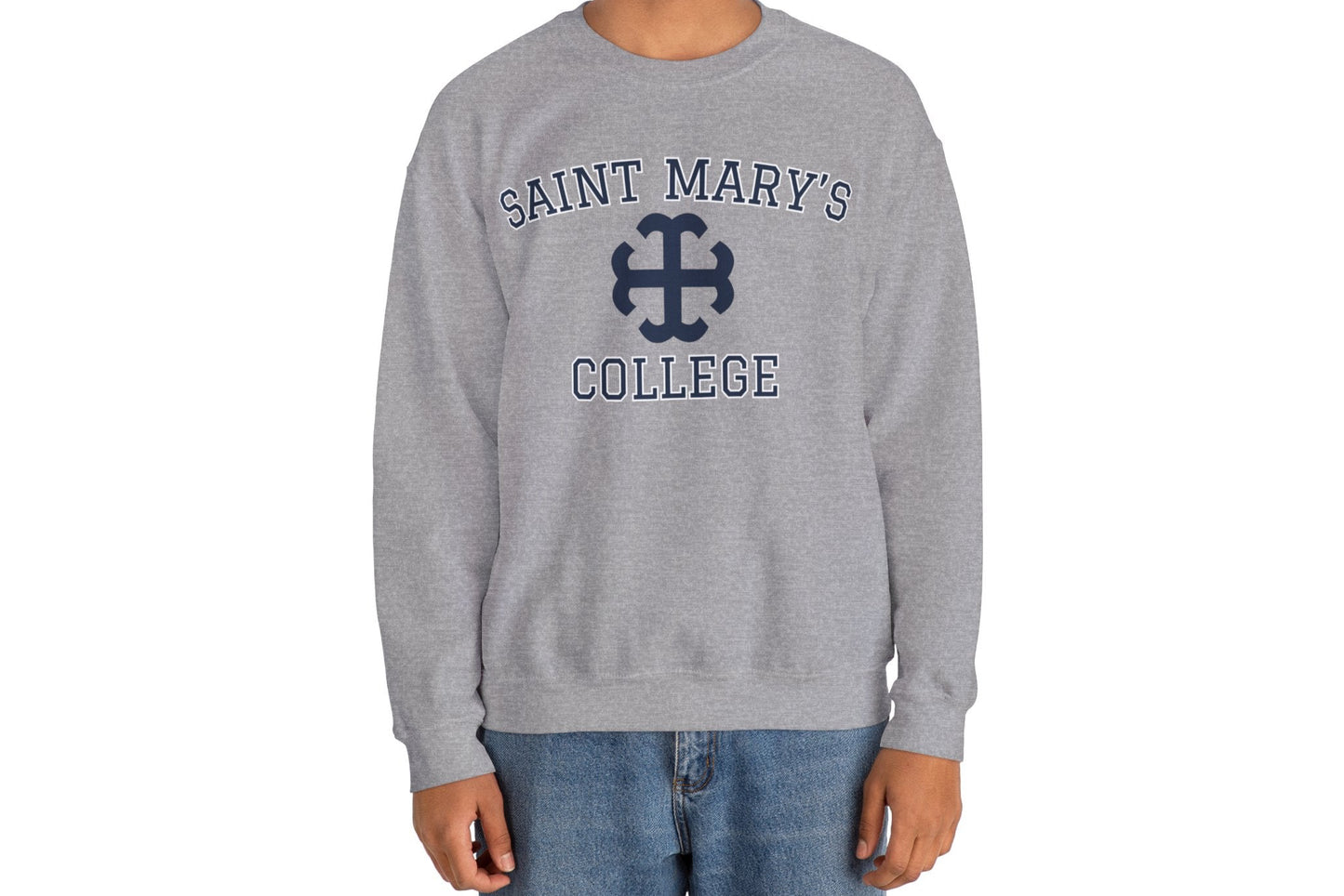 Saint Mary's College Crewneck Navy/White | Smick | French Cross | Better in Blue Co.