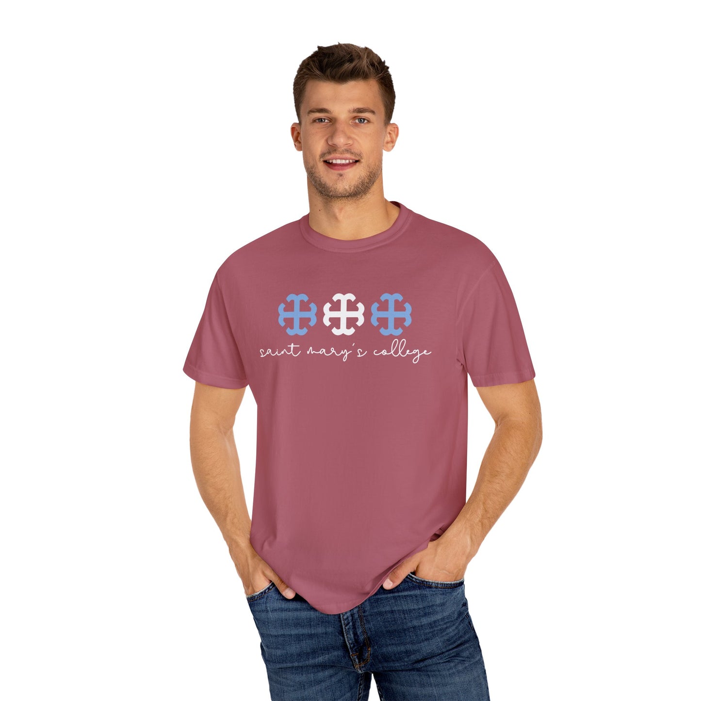 Saint Mary's College Triple French Cross Tee 2.0 | Belles Blue | Better in Blue Co.
