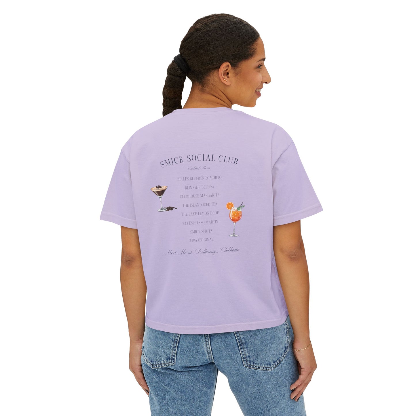 Saint Mary's College Après Golf Smick Social Club Women's Boxy Tee | Better in Blue Co.