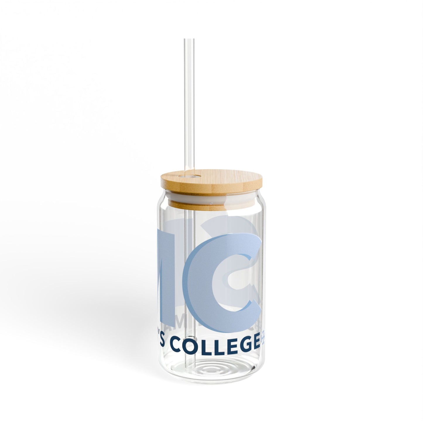 Saint Mary's College SMC Glass Cup with Straw | Belles | 1844 | Notre Dame, IN | Better in Blue Co