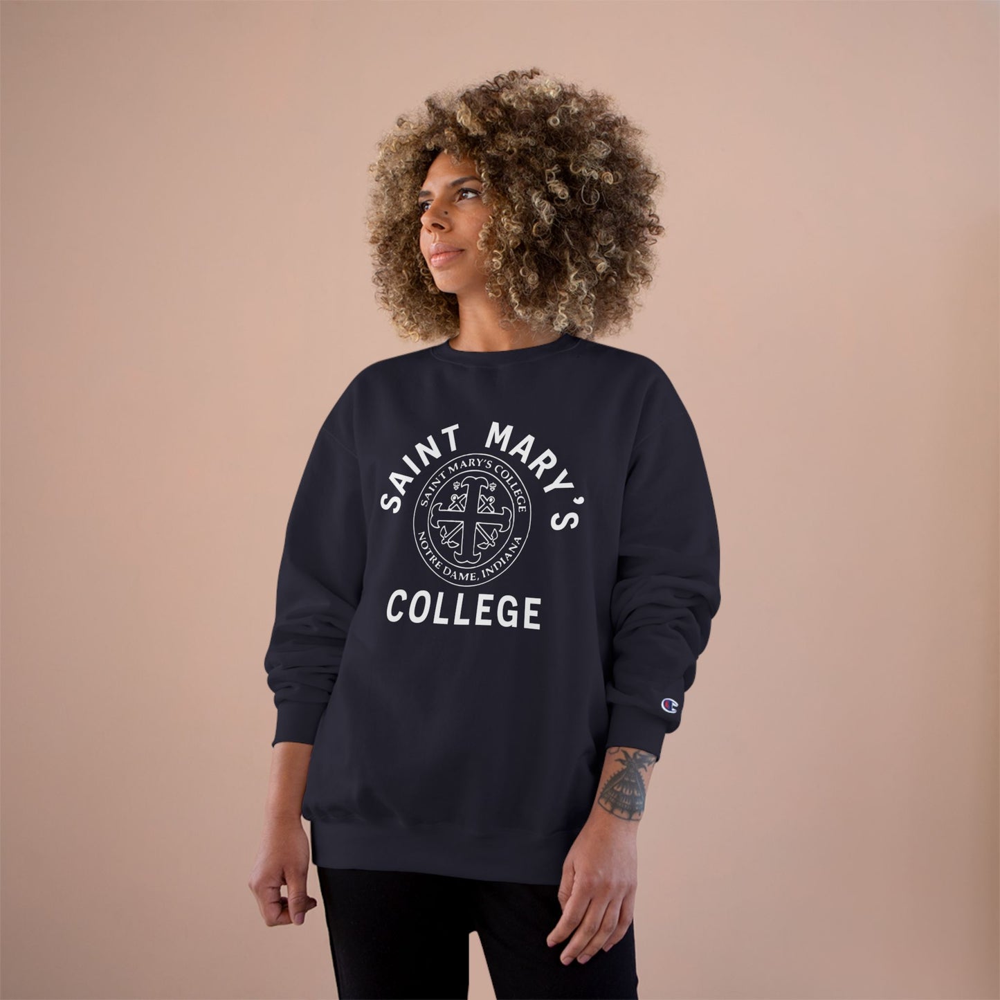 Saint Mary's College Crewneck | French Cross | Belles | Holy Cross | Better in Blue Co.