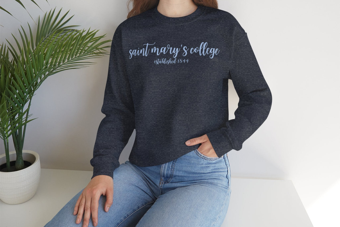 Saint Mary's College Crewneck | Smick | 1844 | Better in Blue Co.