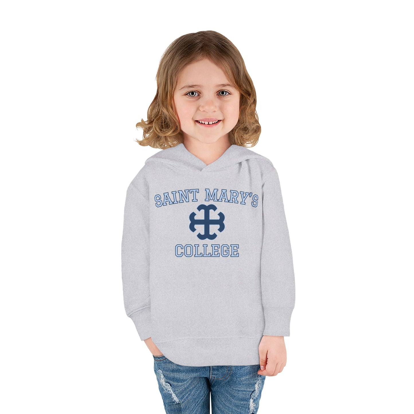 Toddler Saint Mary's College Navy/Belles Blue French Cross Pullover Fleece Hoodie