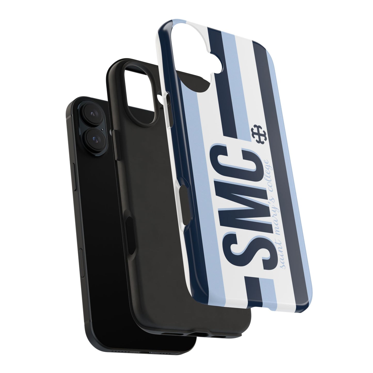 Saint Mary's College Phone Case SMC Navy/Belles Blue/White French Cross | Better in Blue Co.