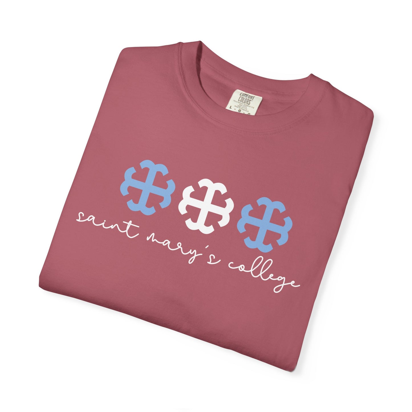 Saint Mary's College Triple French Cross Tee 2.0 | Belles Blue | Better in Blue Co.
