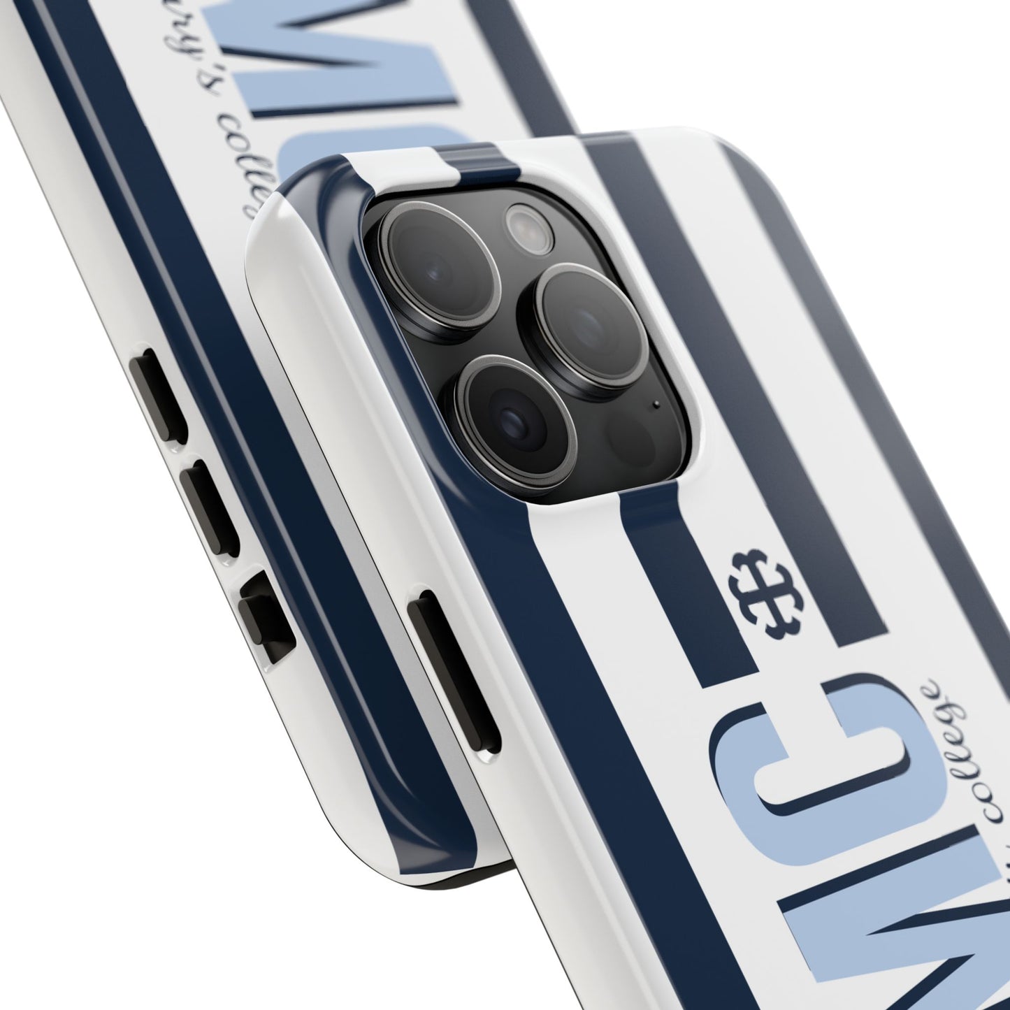 Saint Mary's College Navy Blue Striped Phone Case | French Cross | Better in Blue Co.