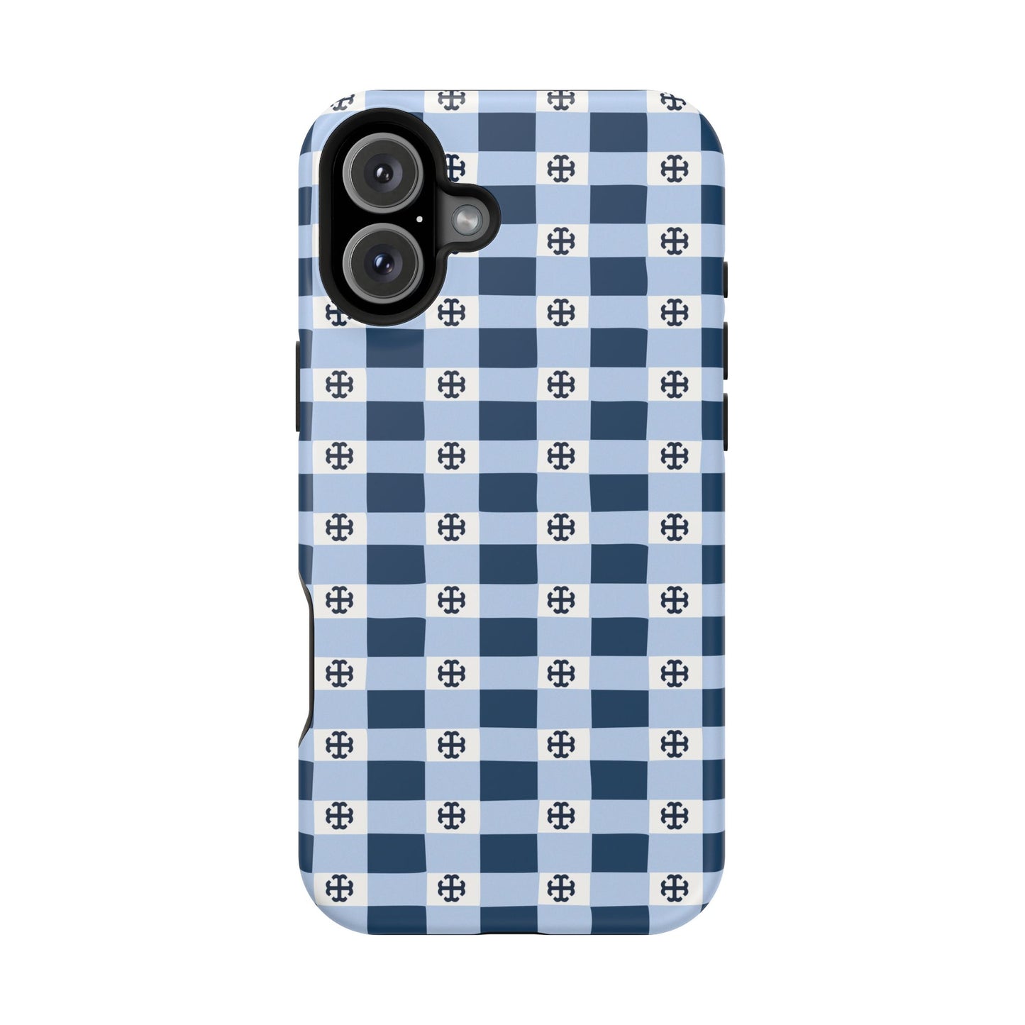 Saint Mary's College Gingham French Cross Magnetic Phone Case | Belles Blue | Better in Blue Co.
