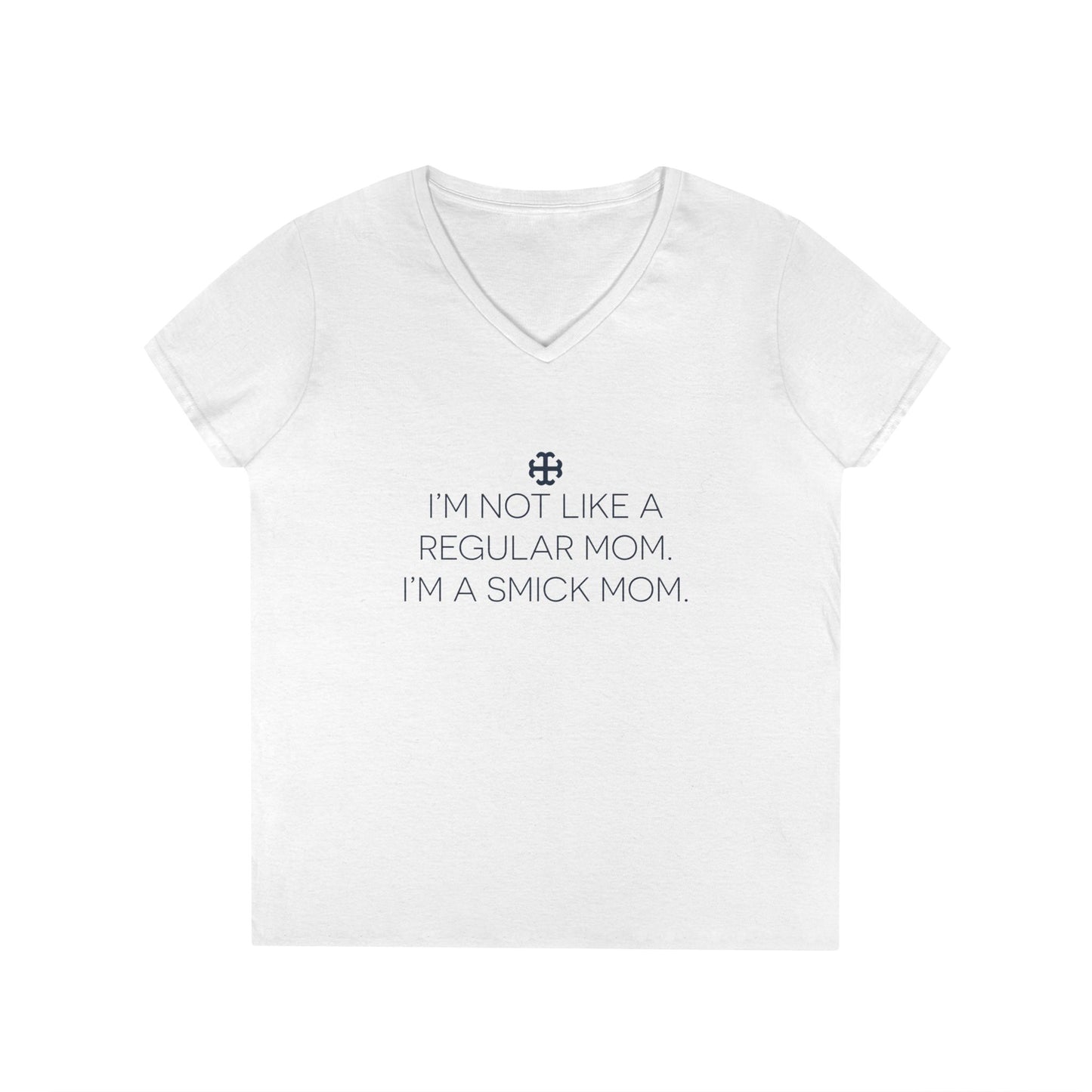 Saint Mary's College "I'm a Smick Mom" Ladies' V-Neck T-Shirt