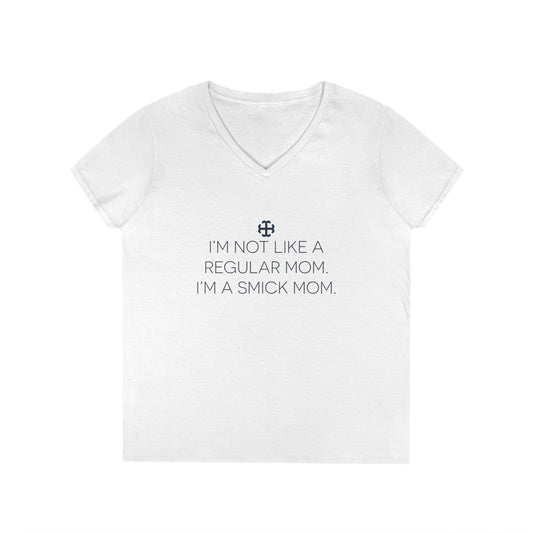 Saint Mary's College "I'm a Smick Mom" Ladies' V-Neck T-Shirt