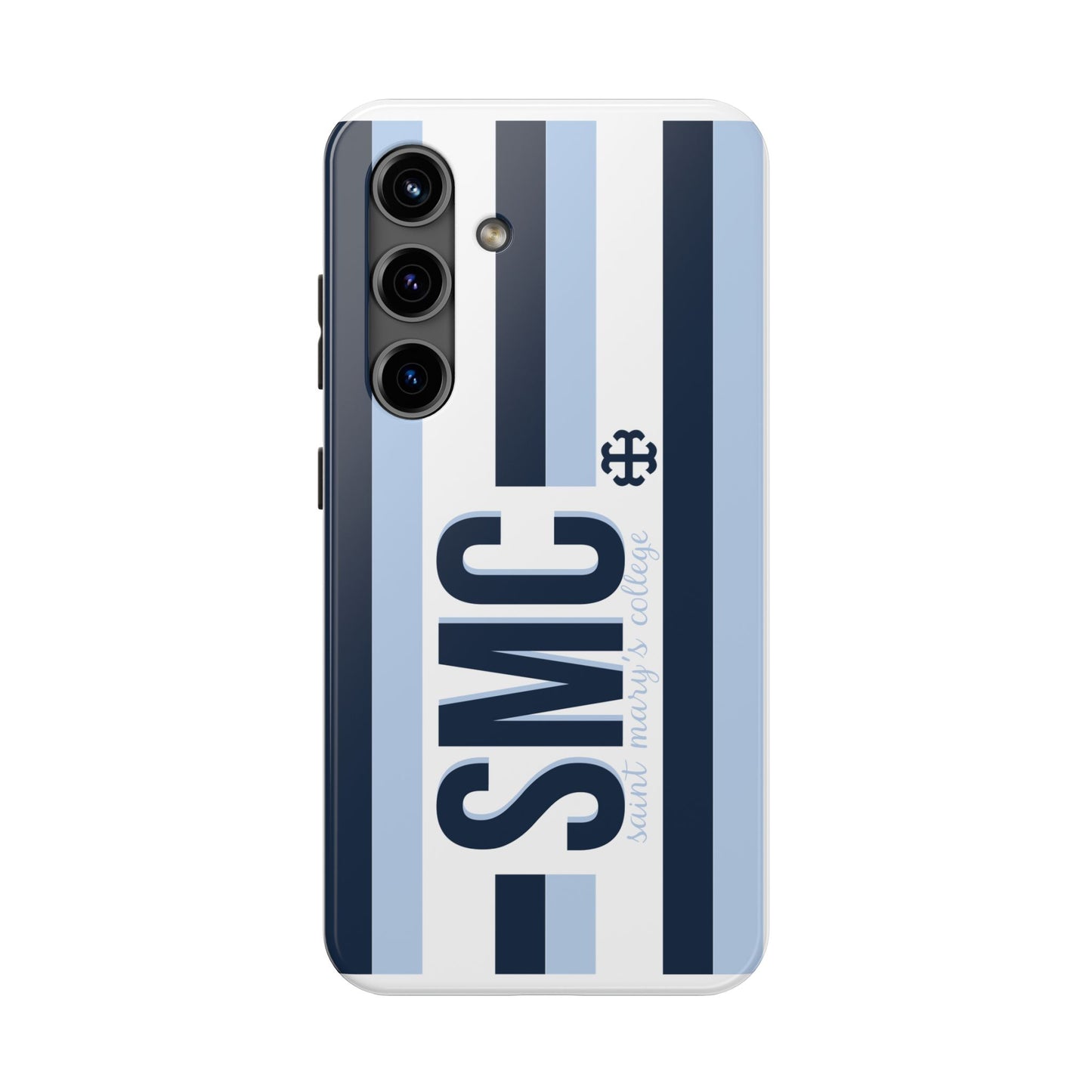 Saint Mary's College Phone Case SMC Navy/Belles Blue/White French Cross | Better in Blue Co.