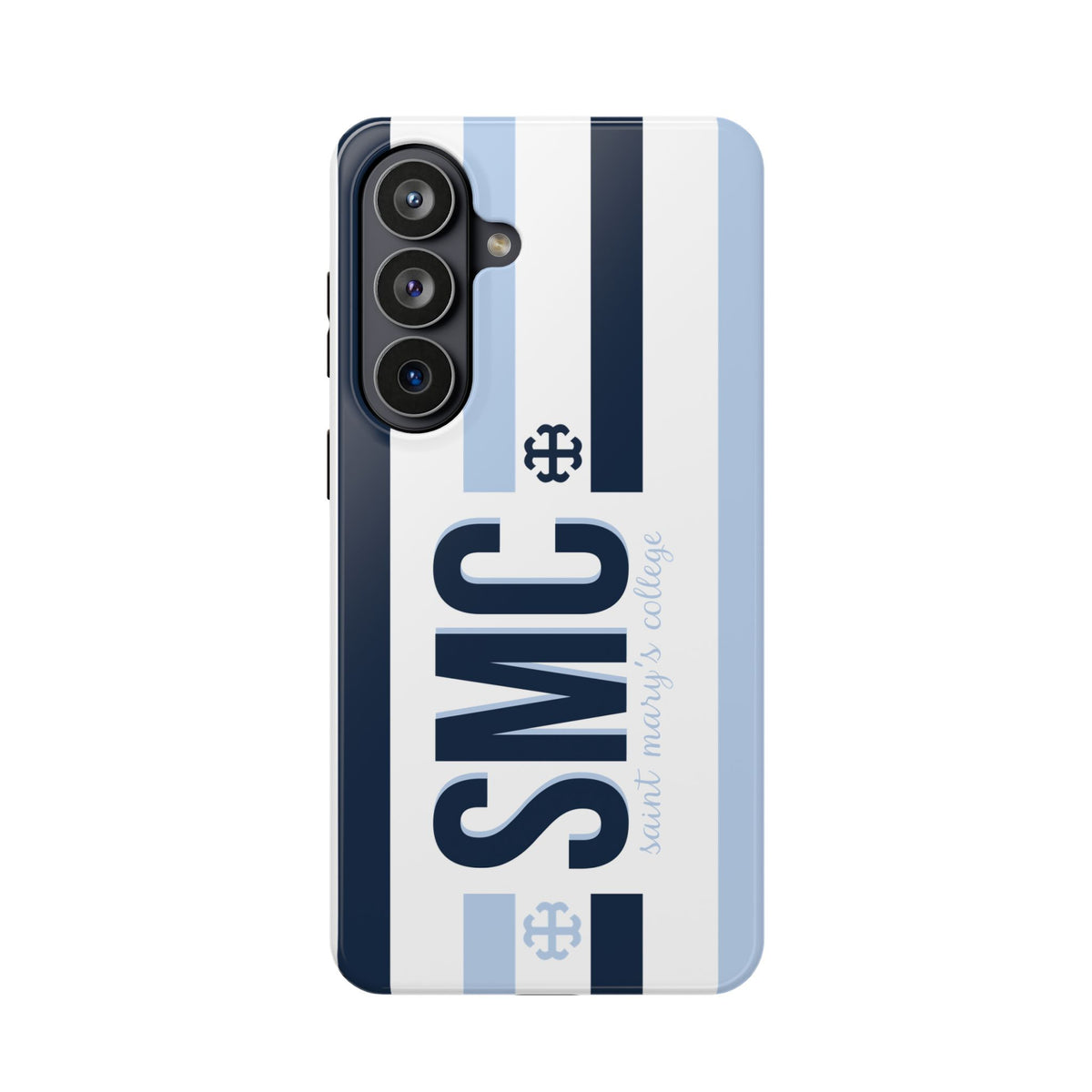 Saint Mary's College Navy/Belles Blue Striped Magnetic Phone Case | French Cross | Better in Blue Co.