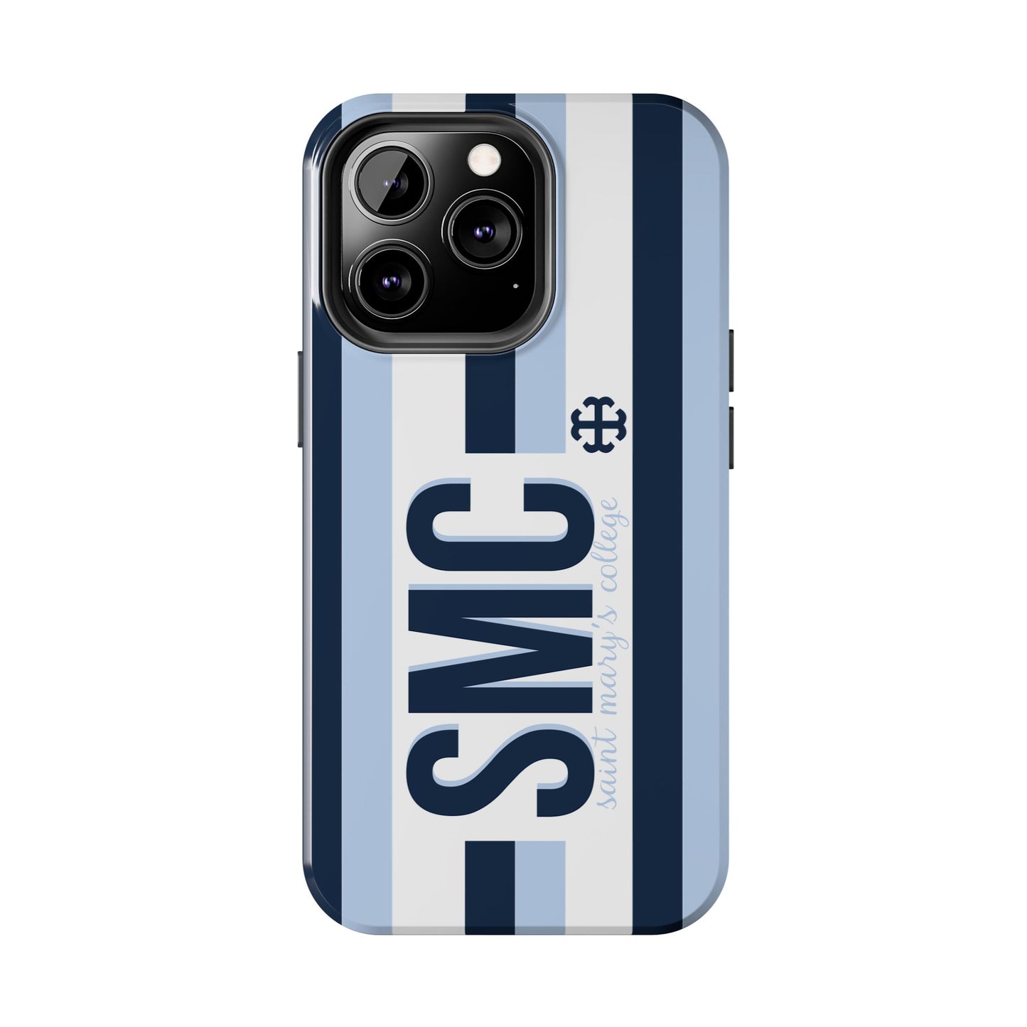 Saint Mary's College Phone Case SMC Navy/Belles Blue/White French Cross | Better in Blue Co.
