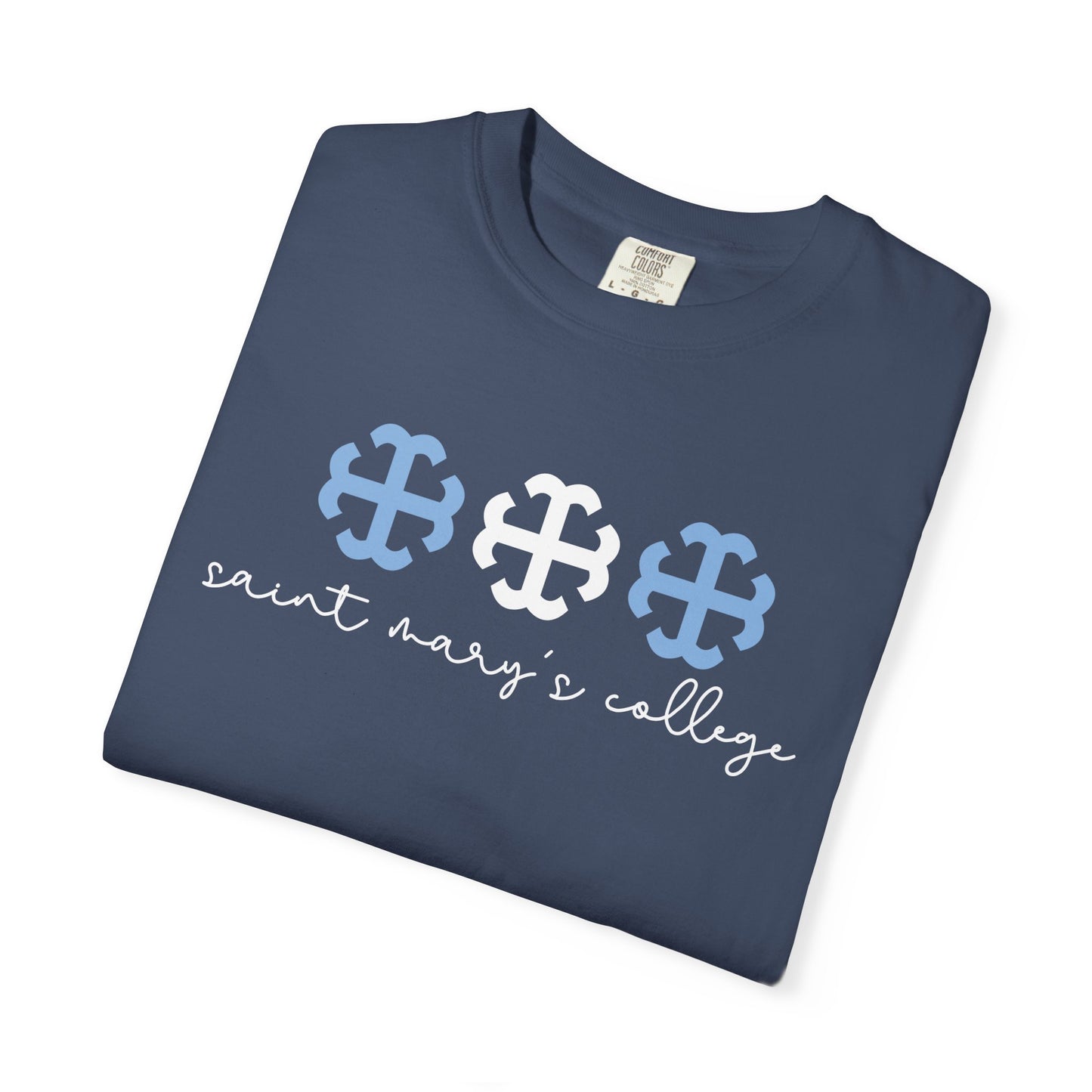 Saint Mary's College Triple French Cross Tee 2.0 | Belles Blue | Better in Blue Co.