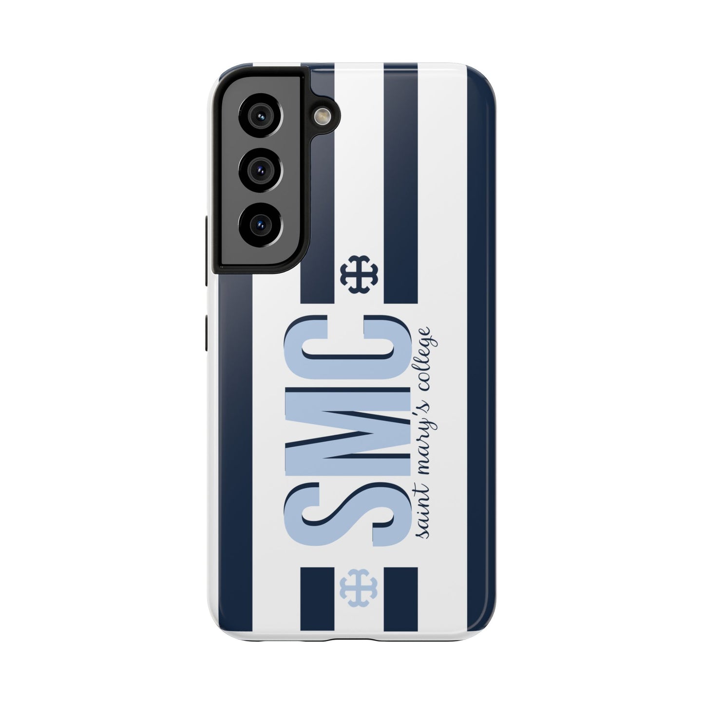 Saint Mary's College Navy Blue Striped Phone Case | French Cross | Better in Blue Co.