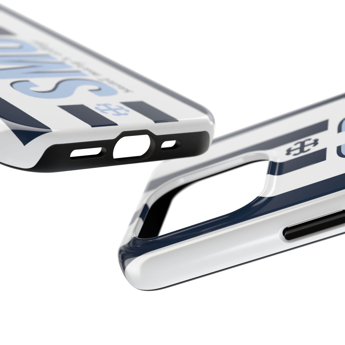 Saint Mary's College Navy Blue Striped Phone Case | French Cross | Better in Blue Co.