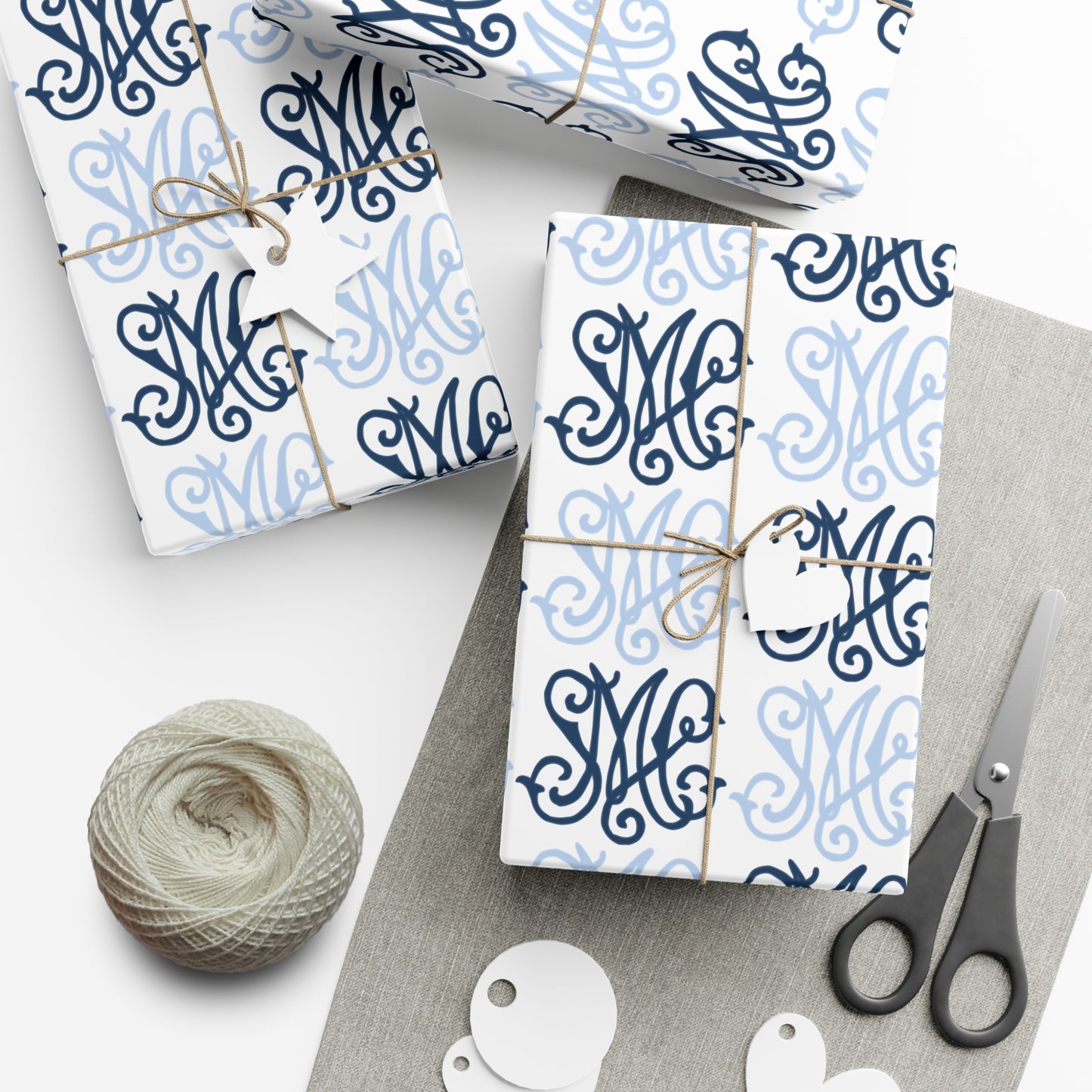 Saint Mary's College Wrapping Paper SMC Monogram | Better in Blue Co. |