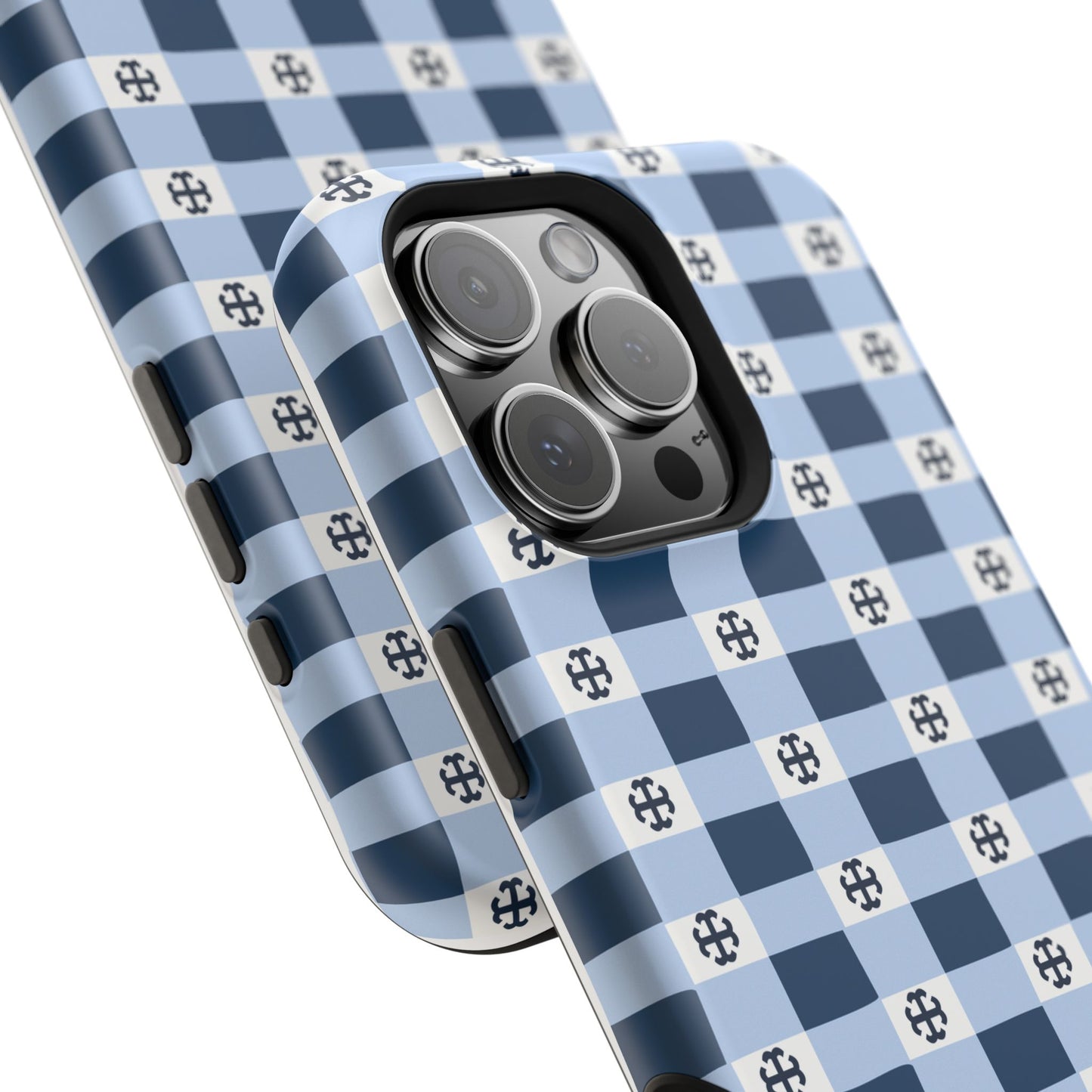 Saint Mary's College Gingham French Cross Magnetic Phone Case | Belles Blue | Better in Blue Co.