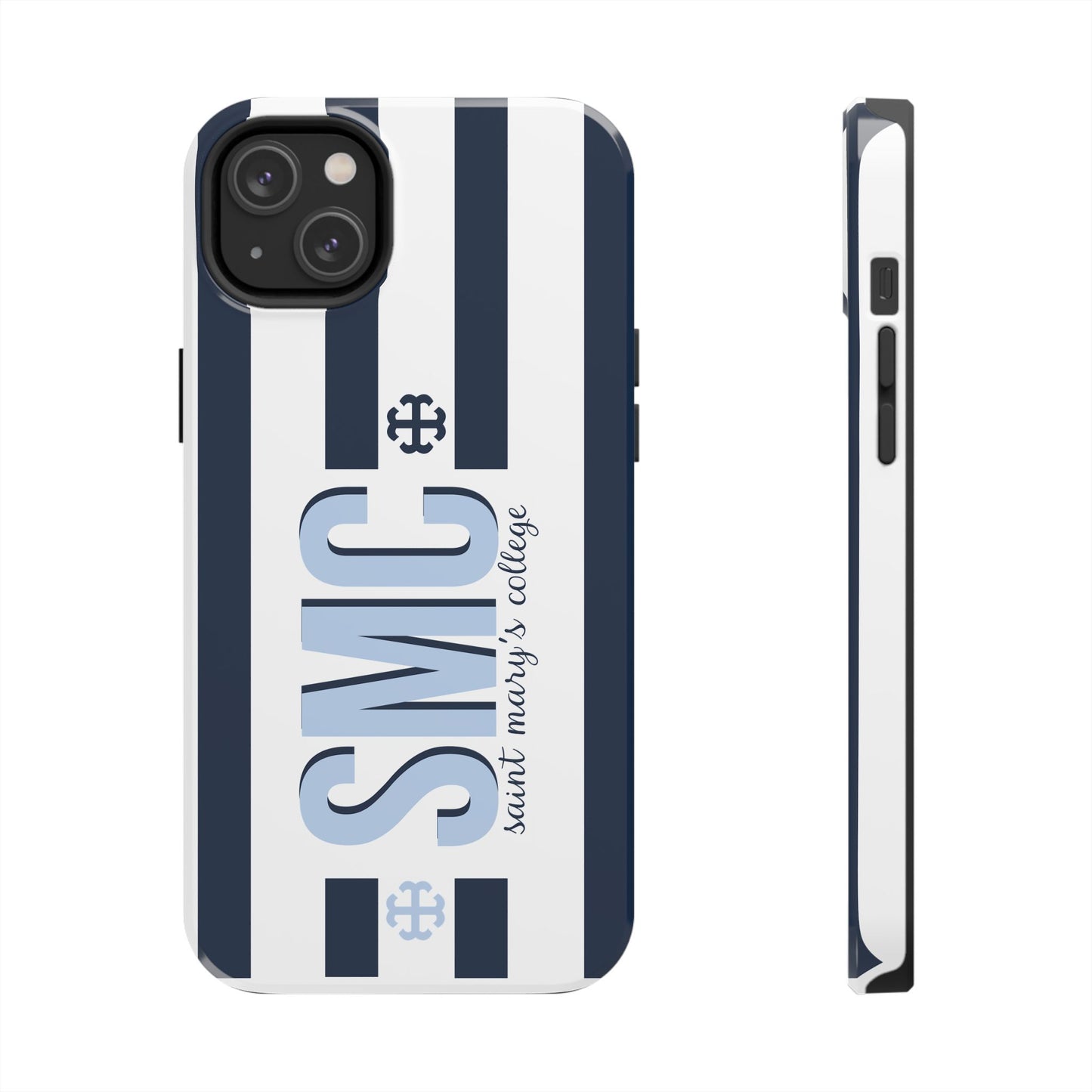 Saint Mary's College Navy Blue Striped Phone Case | French Cross | Better in Blue Co.