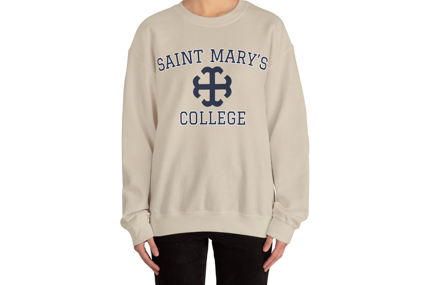 Saint Mary's College Crewneck Navy/White | Smick | French Cross | Better in Blue Co.
