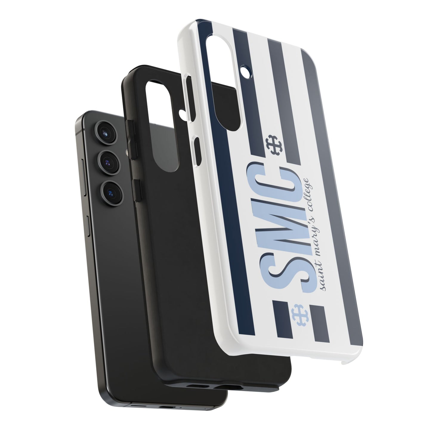 Saint Mary's College Navy Blue Striped Phone Case | French Cross | Better in Blue Co.
