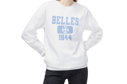 Saint Mary's College Belles 1844 Lightweight Crewneck | French Cross | Better in Blue Co.