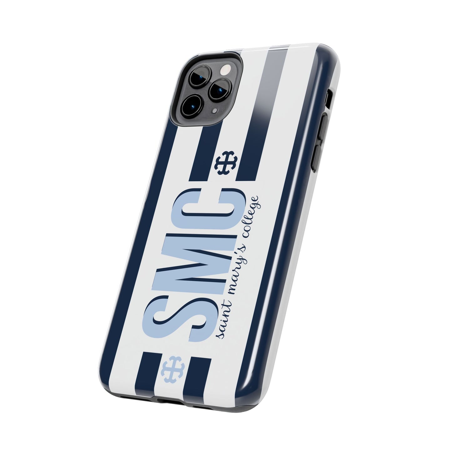 Saint Mary's College Navy Blue Striped Phone Case | French Cross | Better in Blue Co.