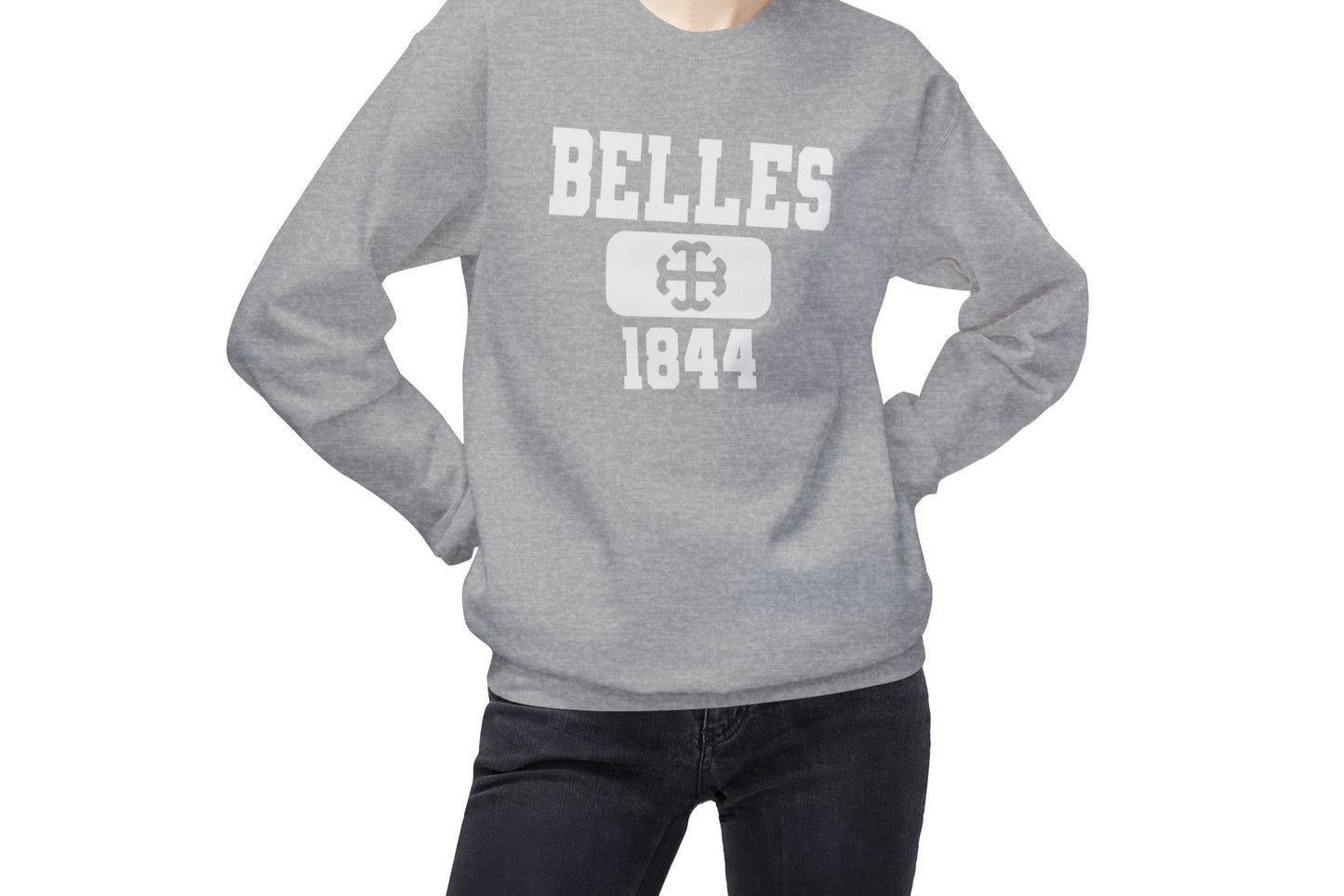 Saint Mary's College Belles 1844 Lightweight Crewneck | French Cross | Better in Blue Co.
