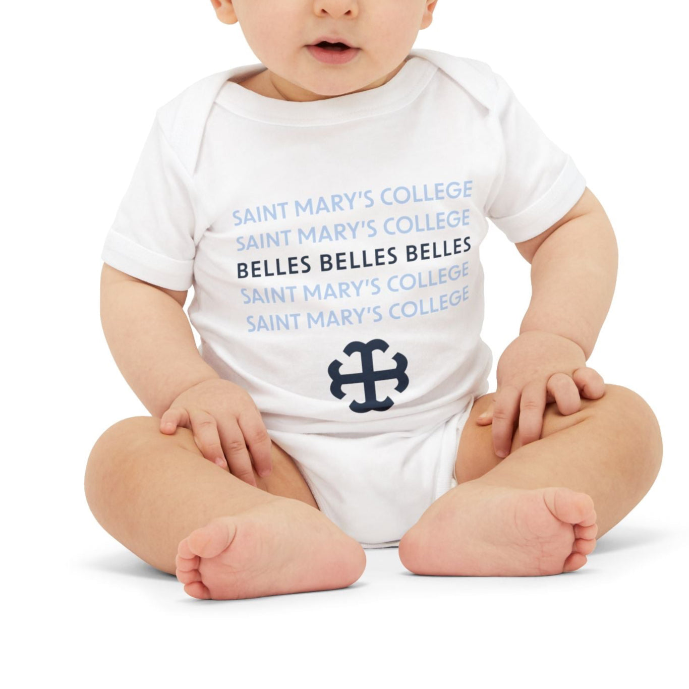 Saint Mary's College Baby Onesie No. 2 | French Cross | Better in Blue Co.