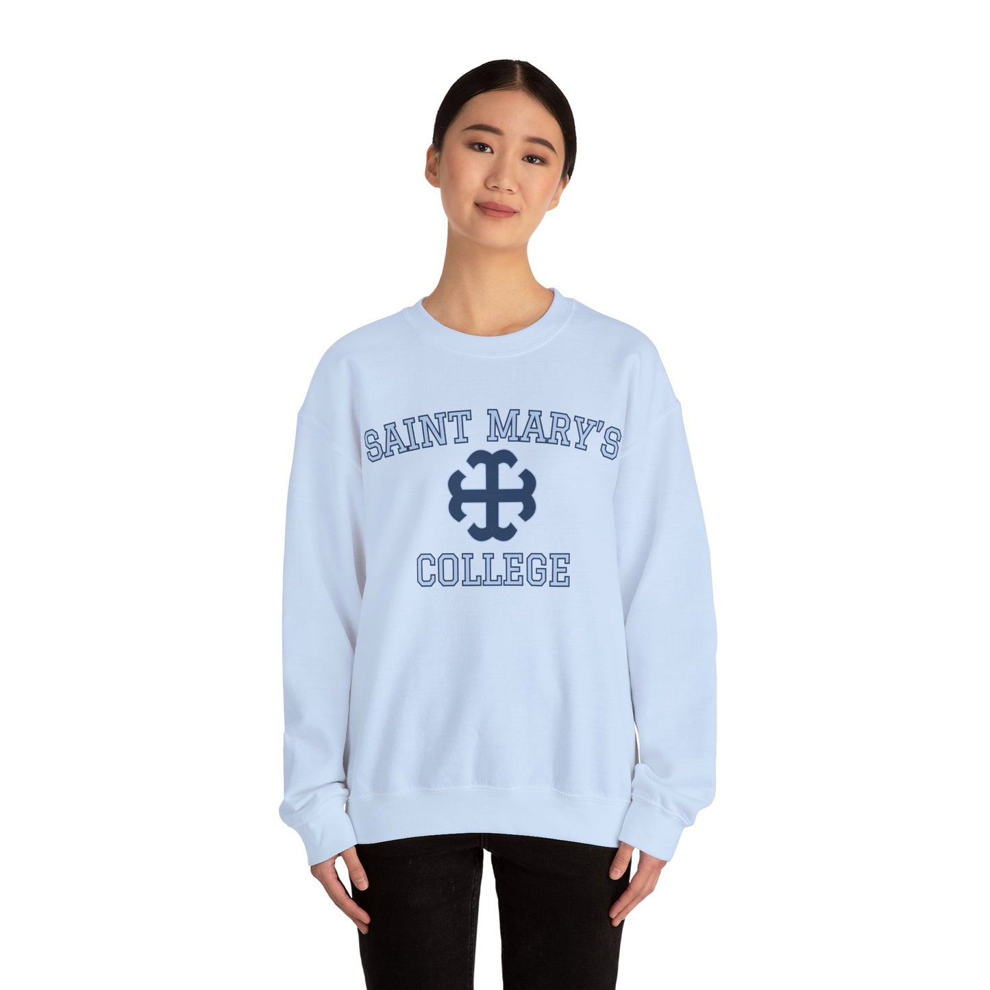 Saint Mary's College Crewneck Navy/Belles Blue | Smick | French Cross