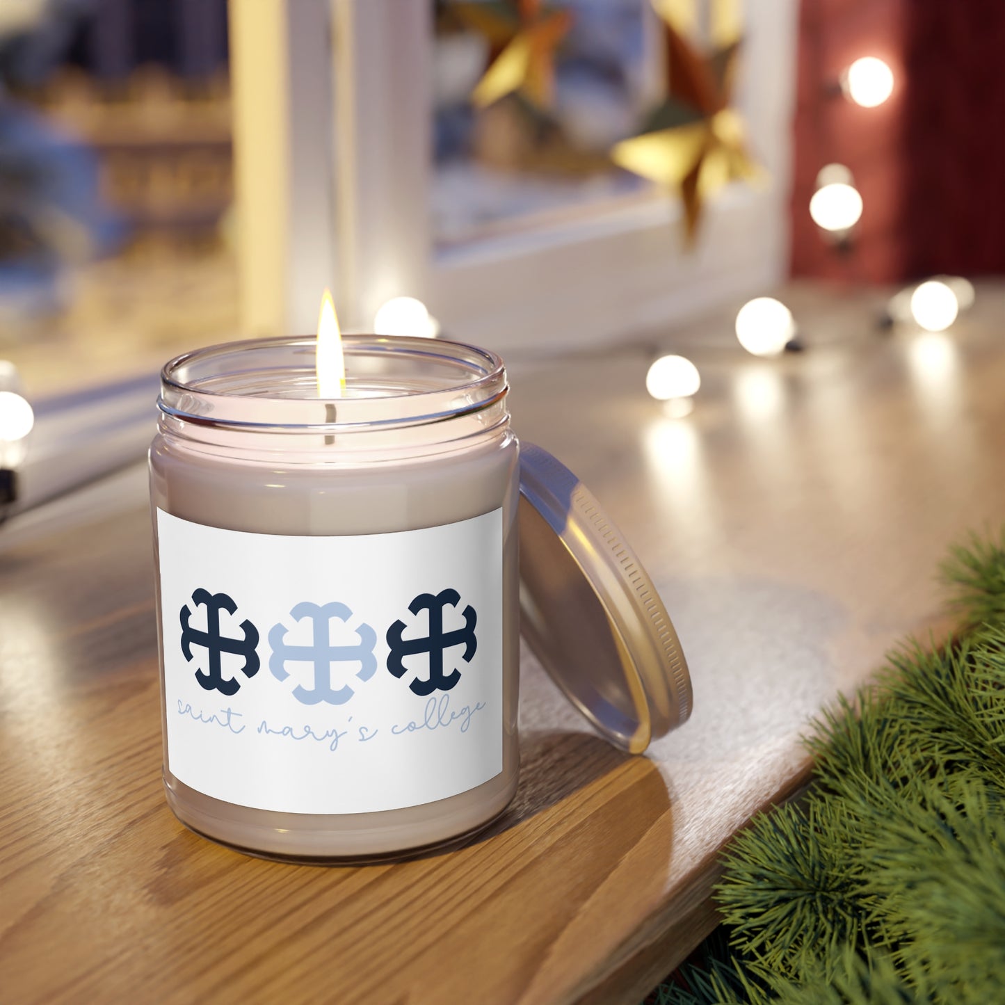Saint Mary's College Candle No. 2 | Better in Blue Co. | French Cross | Belles Blue