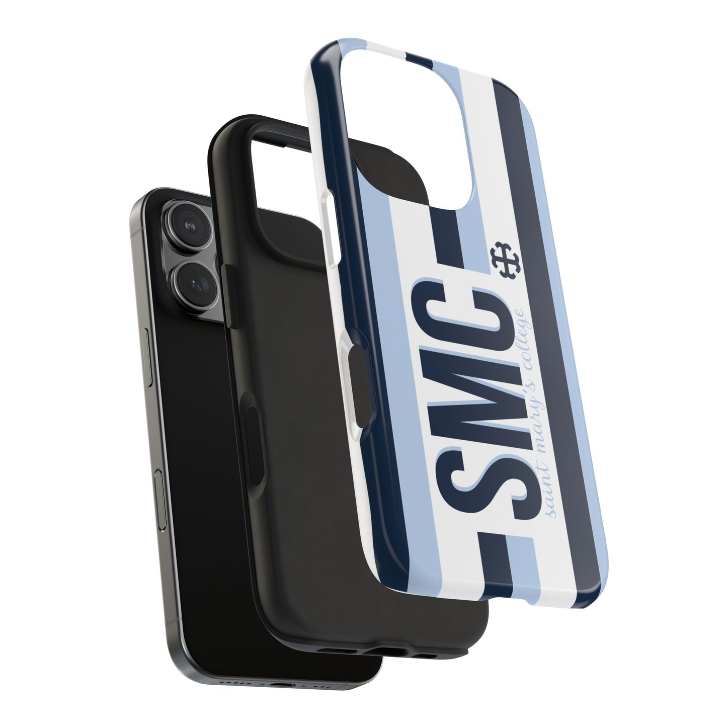 Saint Mary's College Phone Case SMC Navy/Belles Blue/White French Cross | Better in Blue Co.