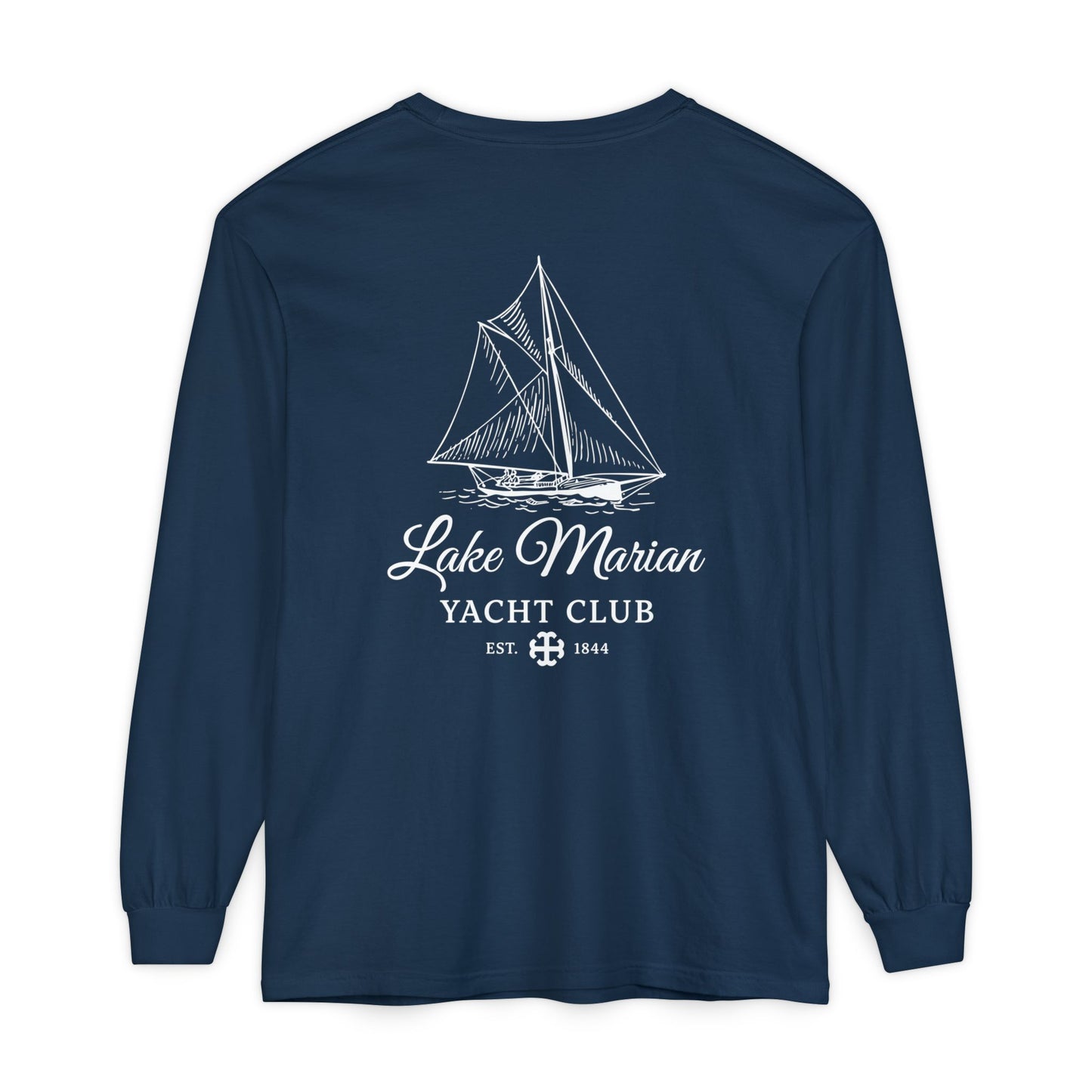 Saint Mary's College Lake Marian Yacht Club Long Sleeve | French Cross | Est. 1844 | Better in Blue Co.