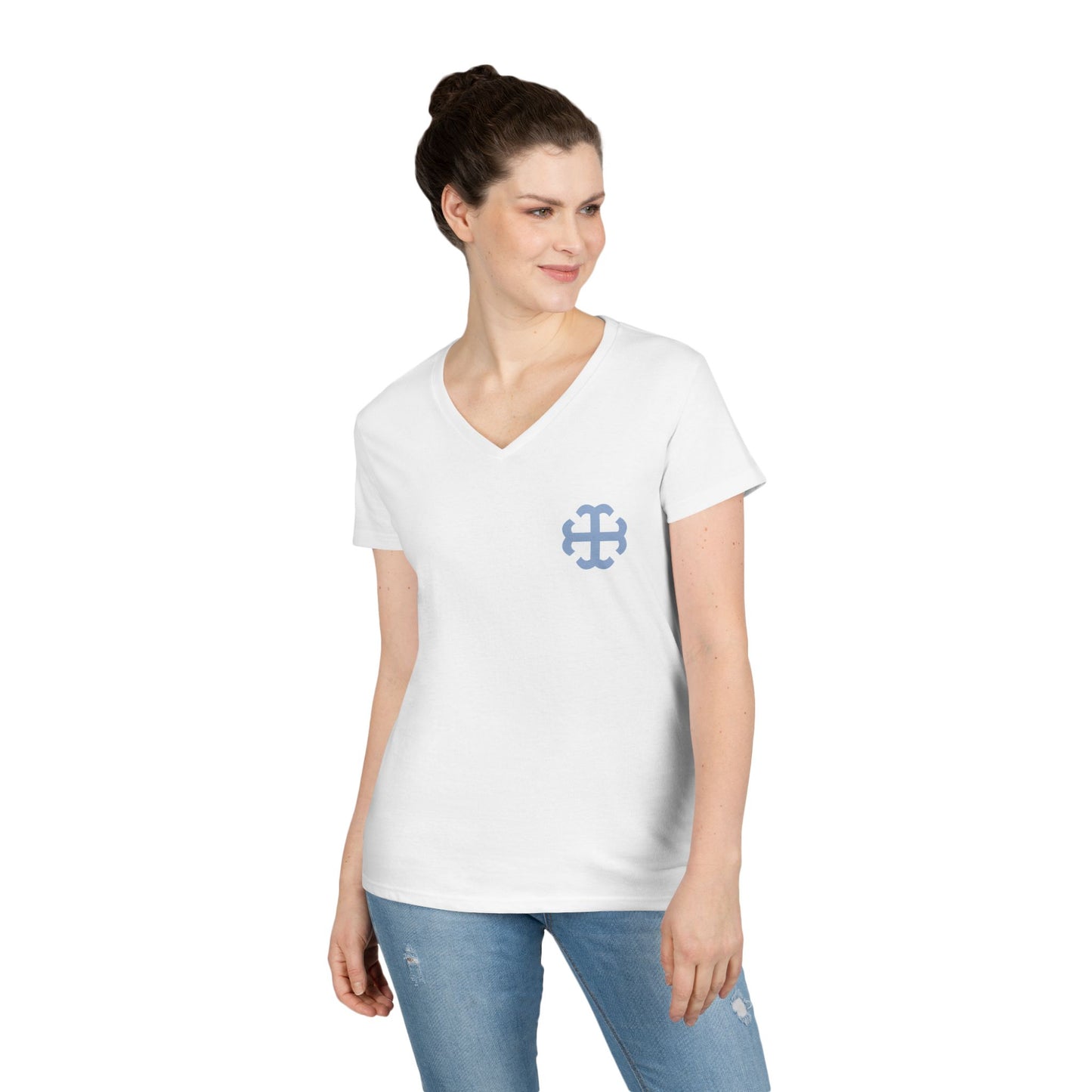 Saint Mary's College French Cross Ladies' V-Neck T-Shirt | Belles | Est. 1844 | Better in Blue Co.