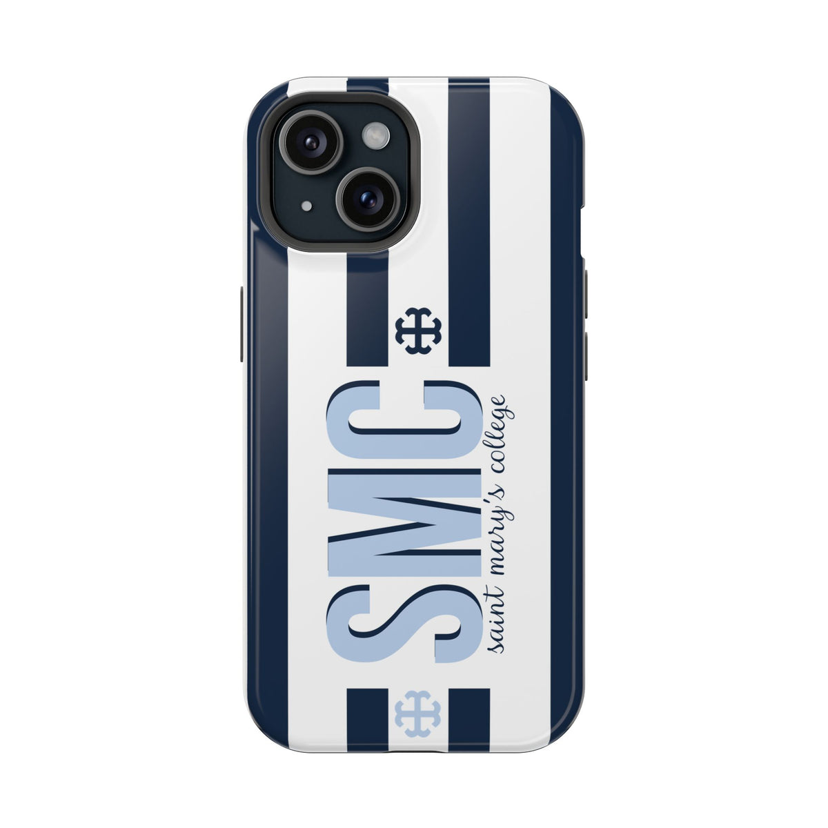 Saint Mary's College Navy Blue Striped Phone Case | French Cross | Better in Blue Co.