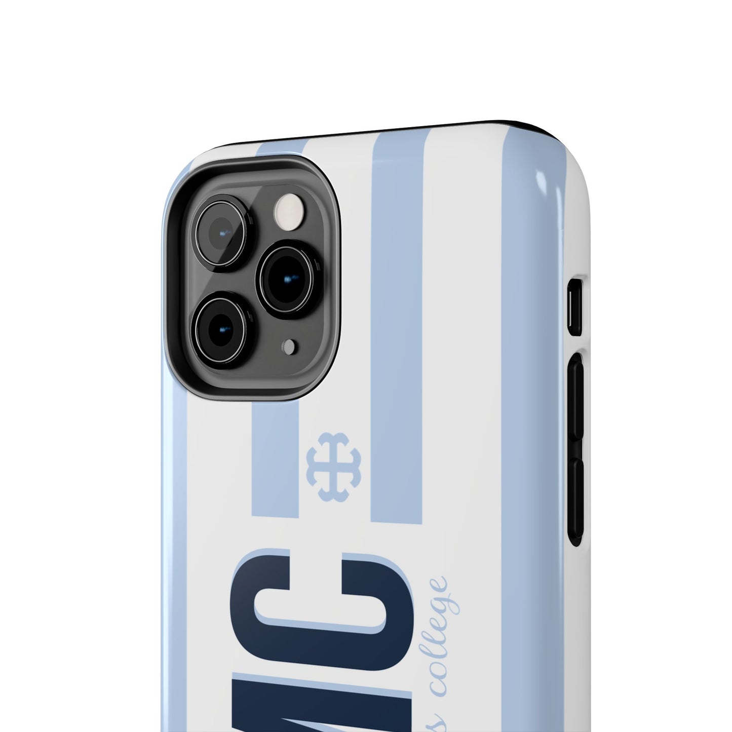 Saint Mary's College Belles Blue Striped Phone Case | French Cross | Better in Blue Co.