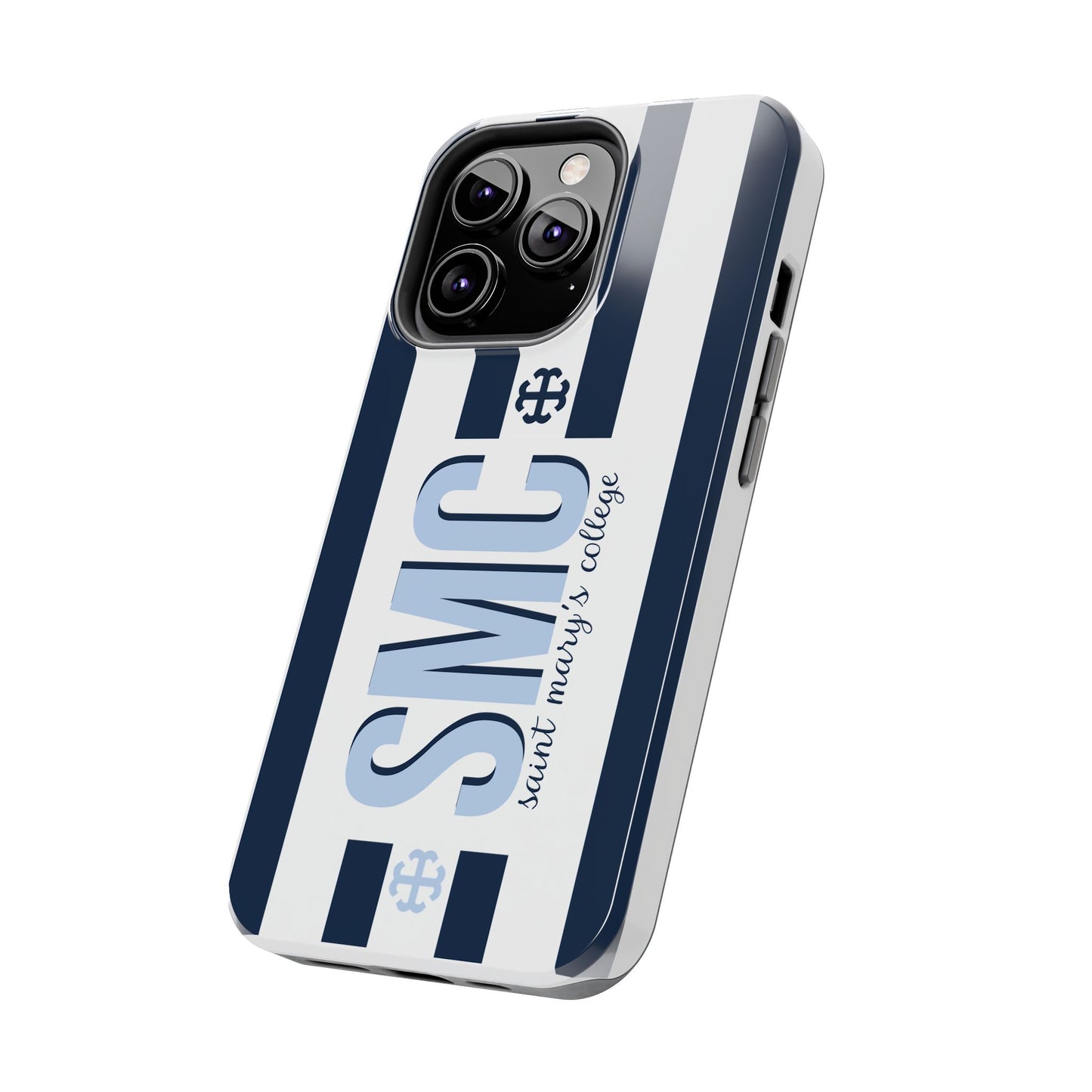 Saint Mary's College Navy Blue Striped Phone Case | French Cross | Better in Blue Co.