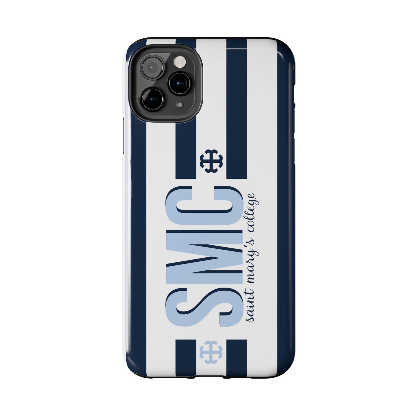 Saint Mary's College Navy Blue Striped Phone Case | French Cross | Better in Blue Co.