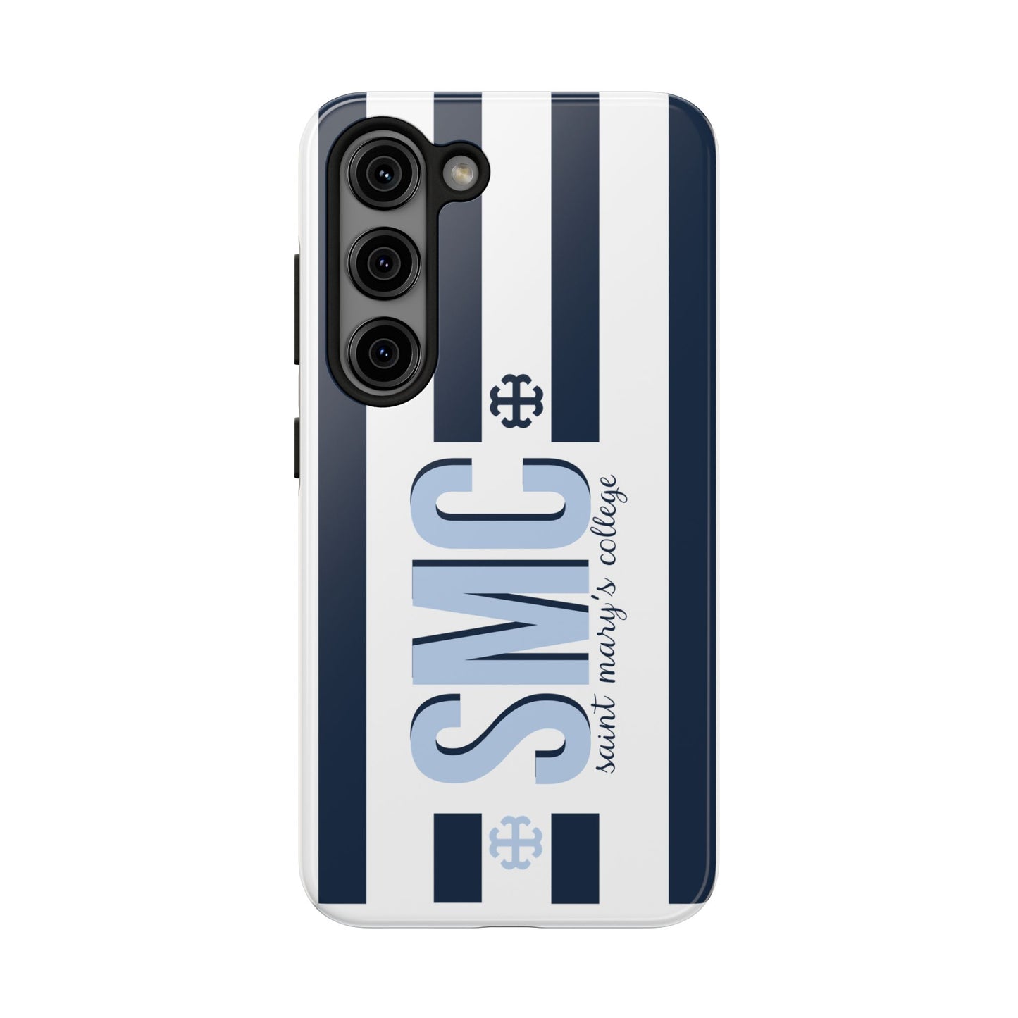 Saint Mary's College Navy Blue Striped Phone Case | French Cross | Better in Blue Co.