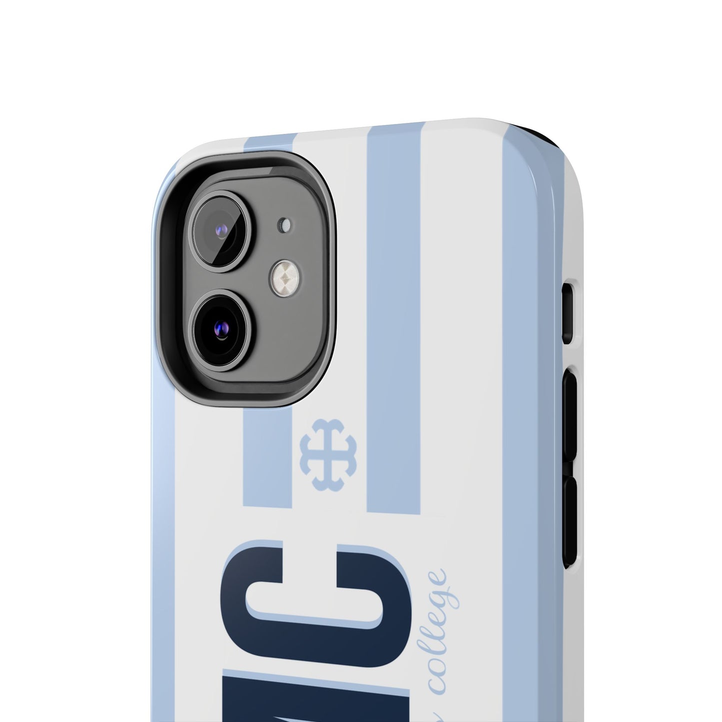 Saint Mary's College Belles Blue Striped Phone Case | French Cross | Better in Blue Co.