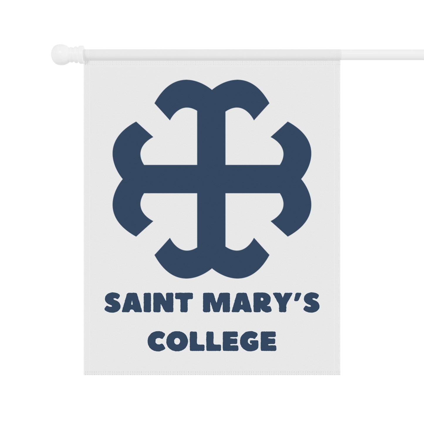 Saint Mary's College White/Navy Garden & House Banner | French Cross | Better in Blue Co.