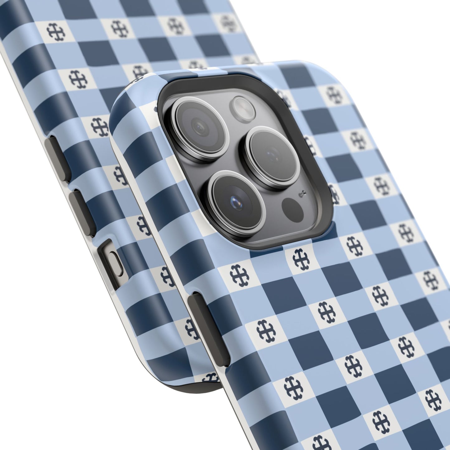 Saint Mary's College Gingham French Cross Magnetic Phone Case | Belles Blue | Better in Blue Co.