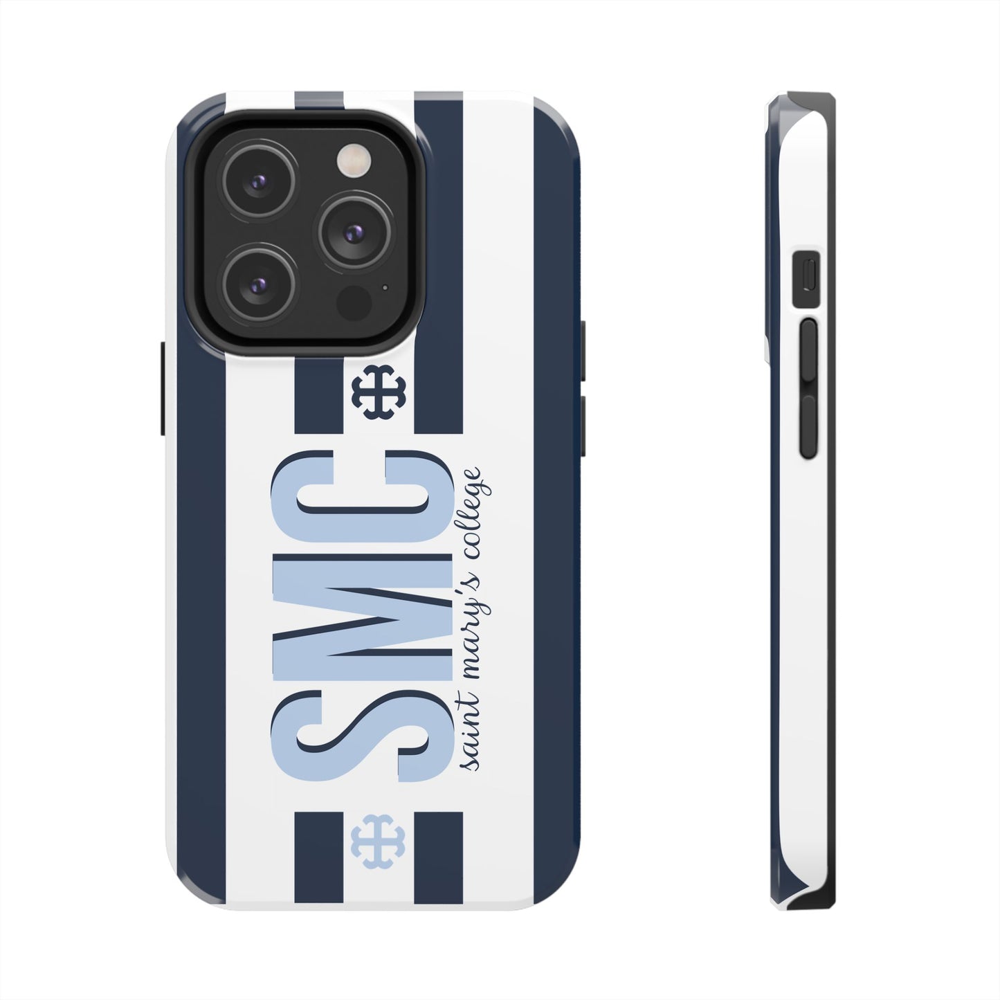Saint Mary's College Navy Blue Striped Phone Case | French Cross | Better in Blue Co.