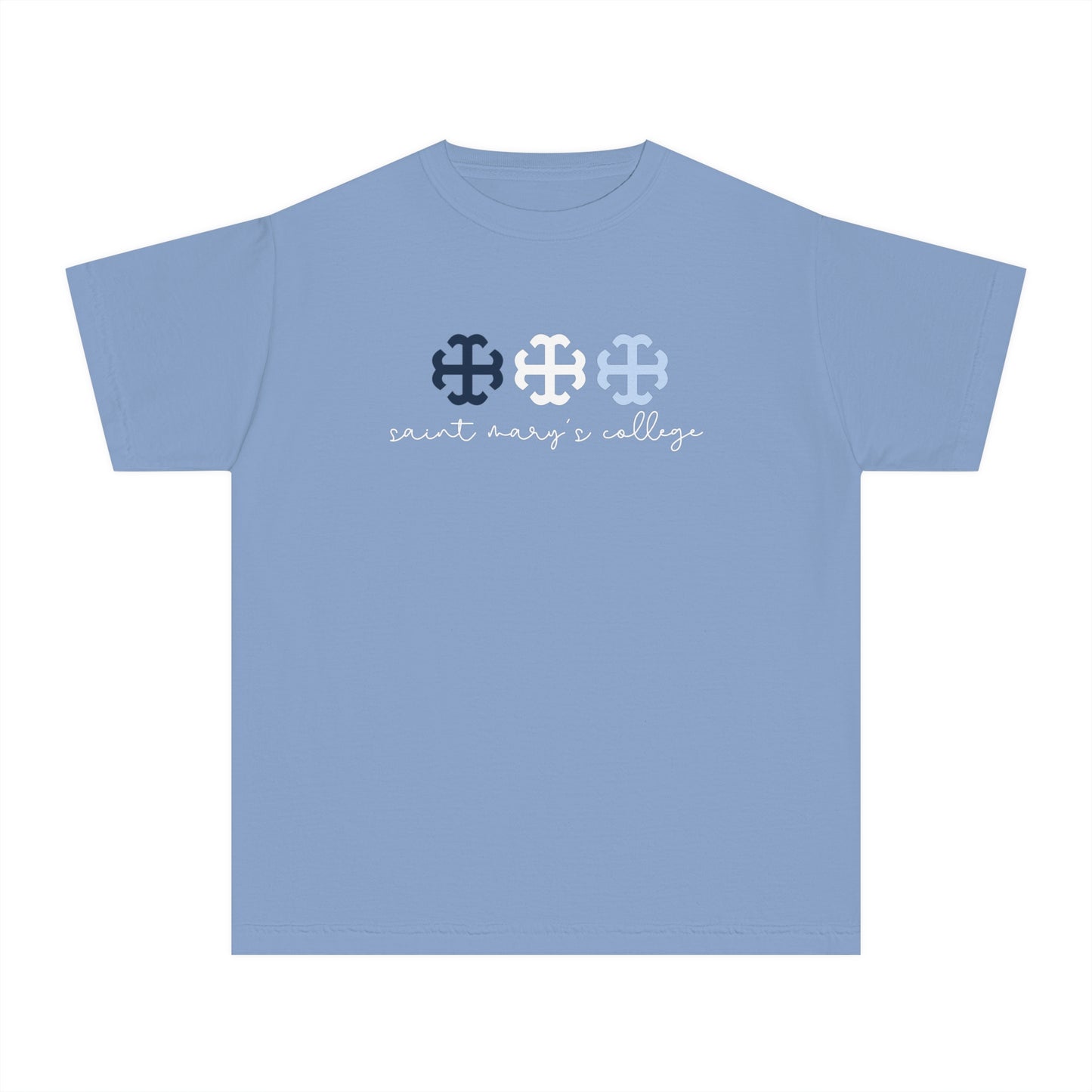Youth Saint Mary's College French Cross Tee | Belles | Smick | Better in Blue Co.