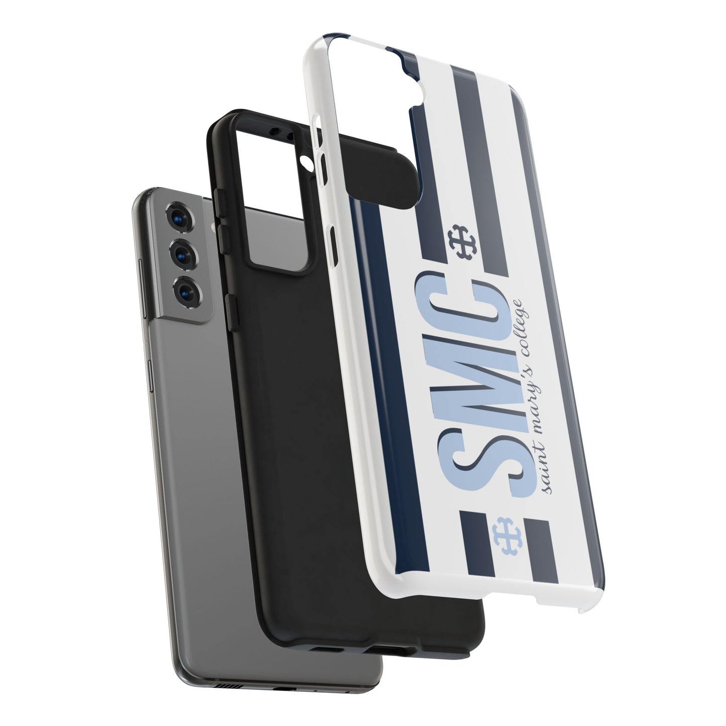 Saint Mary's College Navy Blue Striped Phone Case | French Cross | Better in Blue Co.