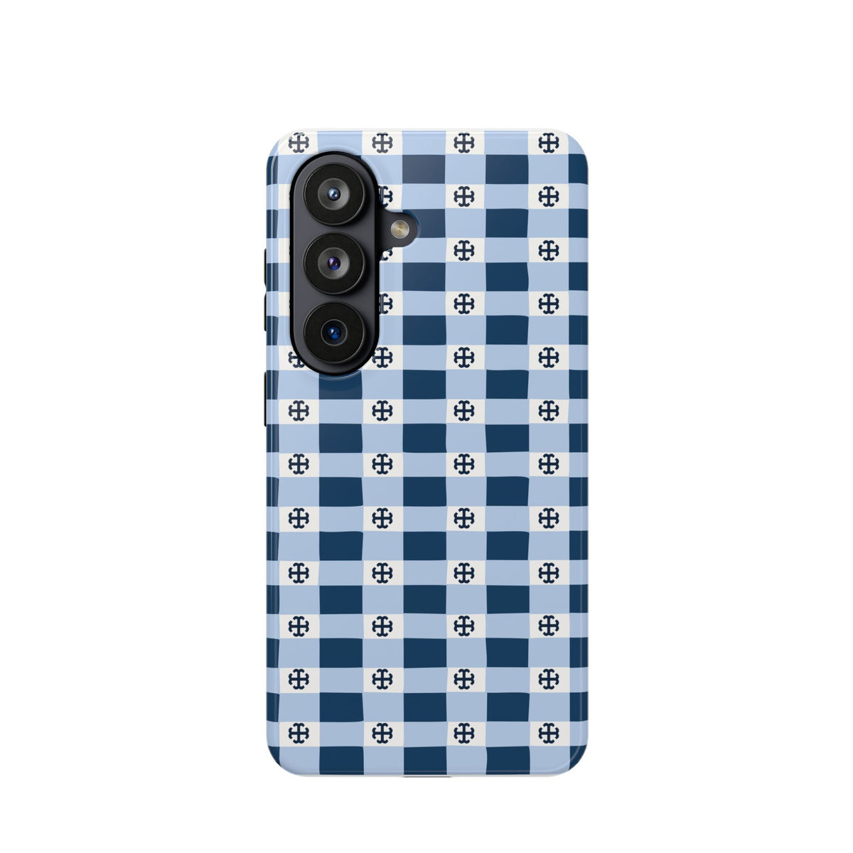 Saint Mary's College Gingham French Cross Magnetic Phone Case | Belles Blue | Better in Blue Co.