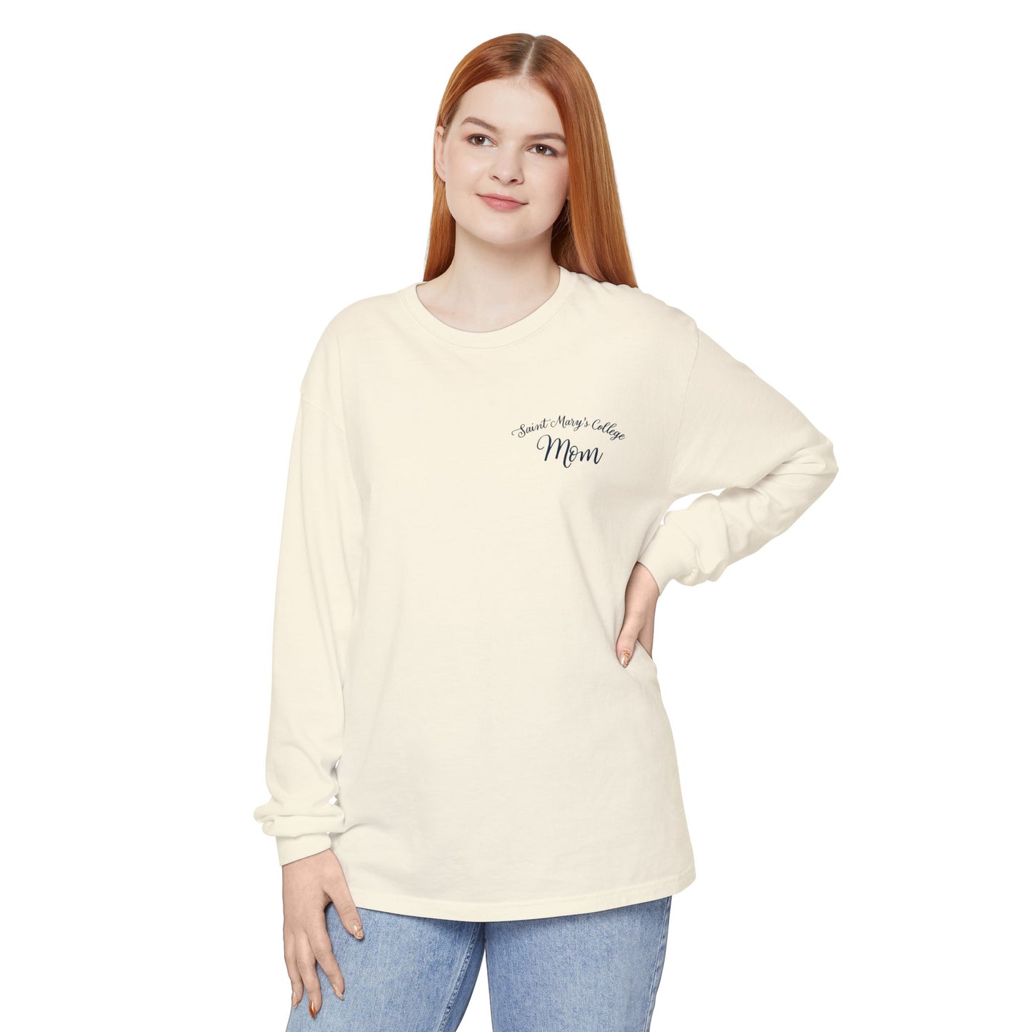 Saint Mary's College "Mom" Long Sleeve | The Best Moms | Comfort Colors