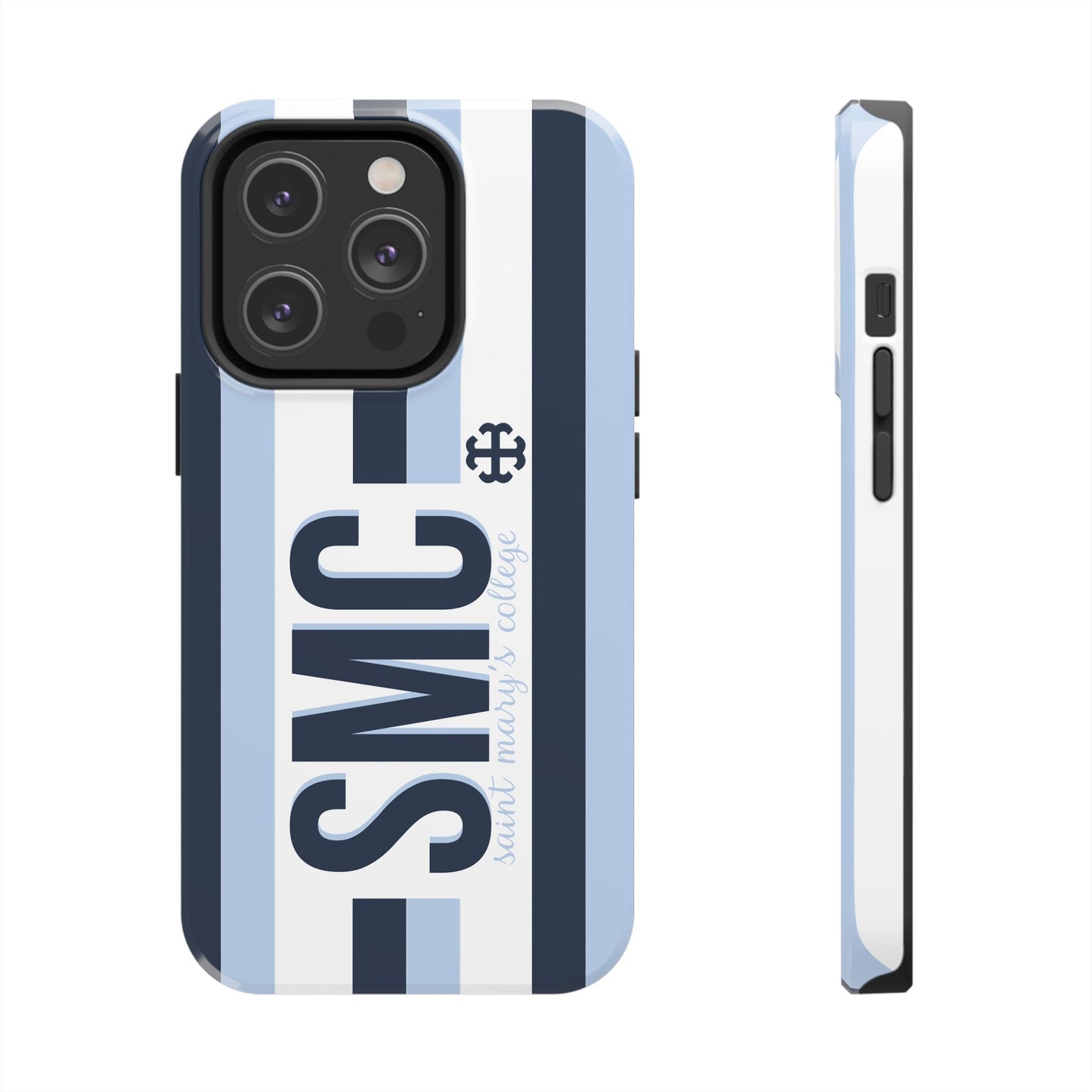 Saint Mary's College Phone Case SMC Navy/Belles Blue/White French Cross | Better in Blue Co.