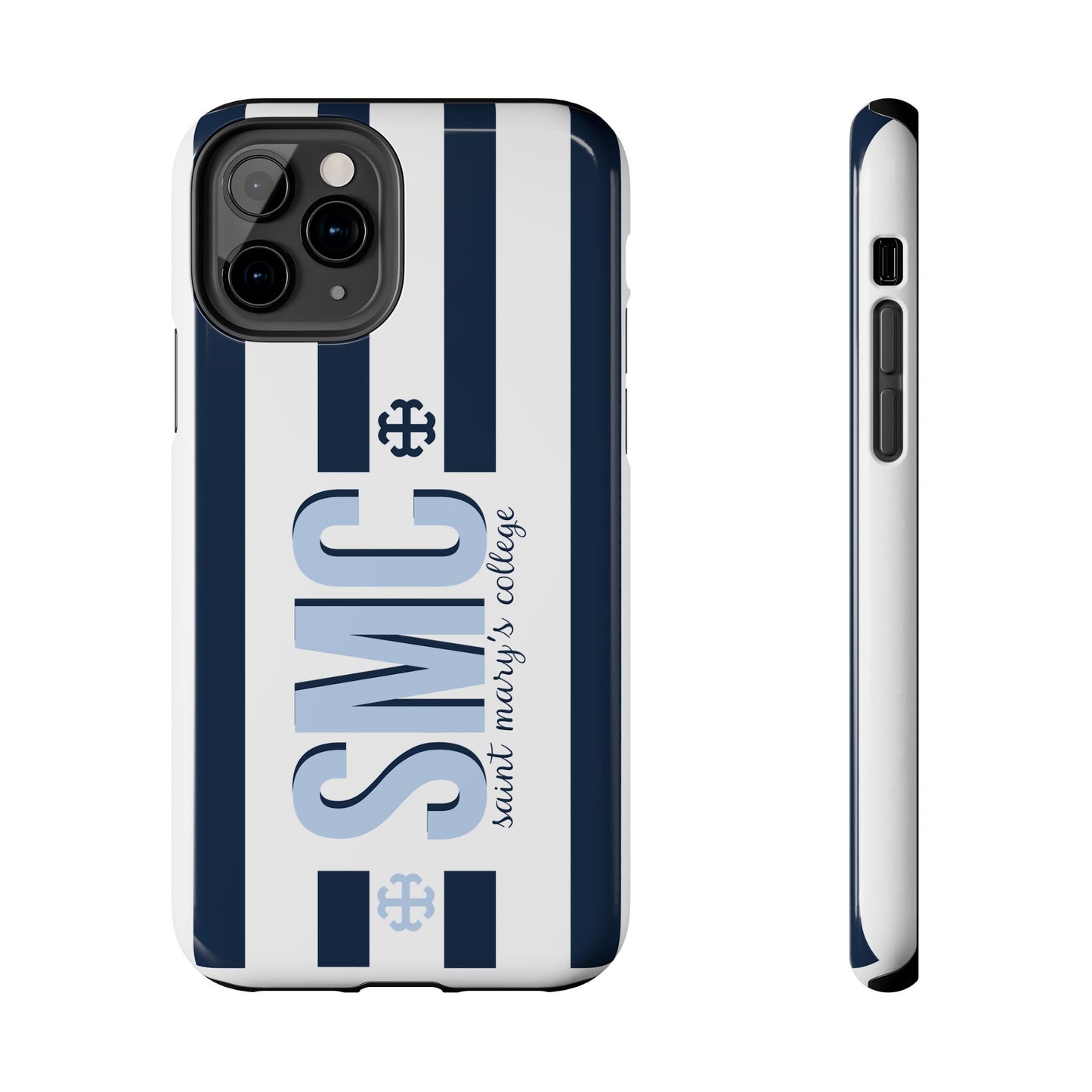 Saint Mary's College Navy Blue Striped Phone Case | French Cross | Better in Blue Co.