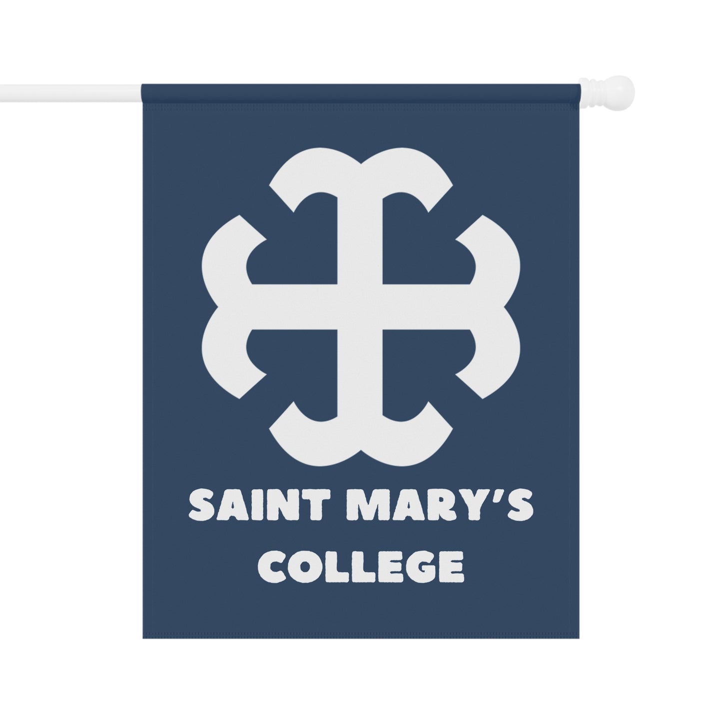 Saint Mary's College Navy/White Garden & House Banner | French Cross | Better in Blue Co.